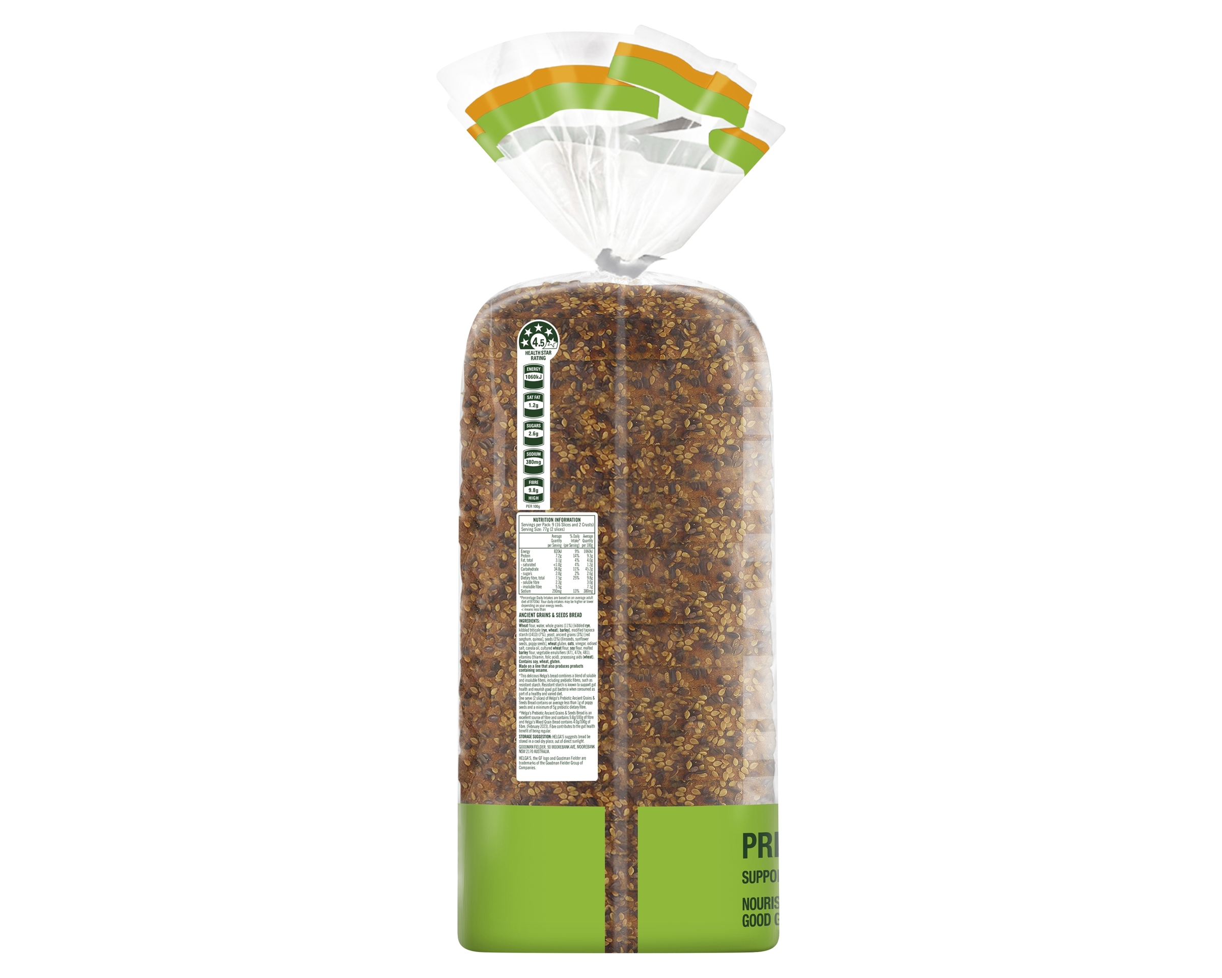 Helgas Prebiotic Loaf Ancient Grains and Seeds 700 g