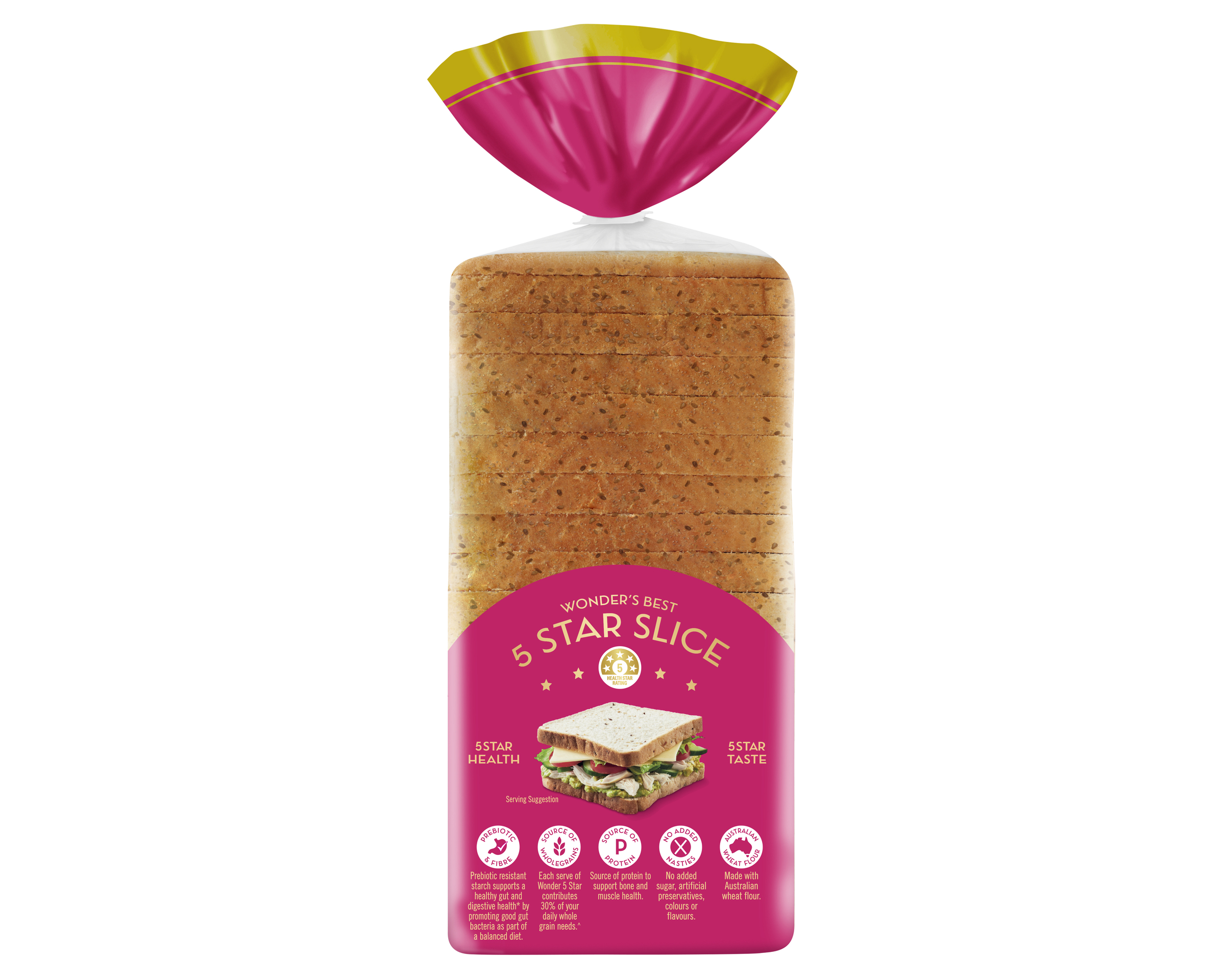Wonder 5 Star Soft Multigrain Sliced Bread 680 g
