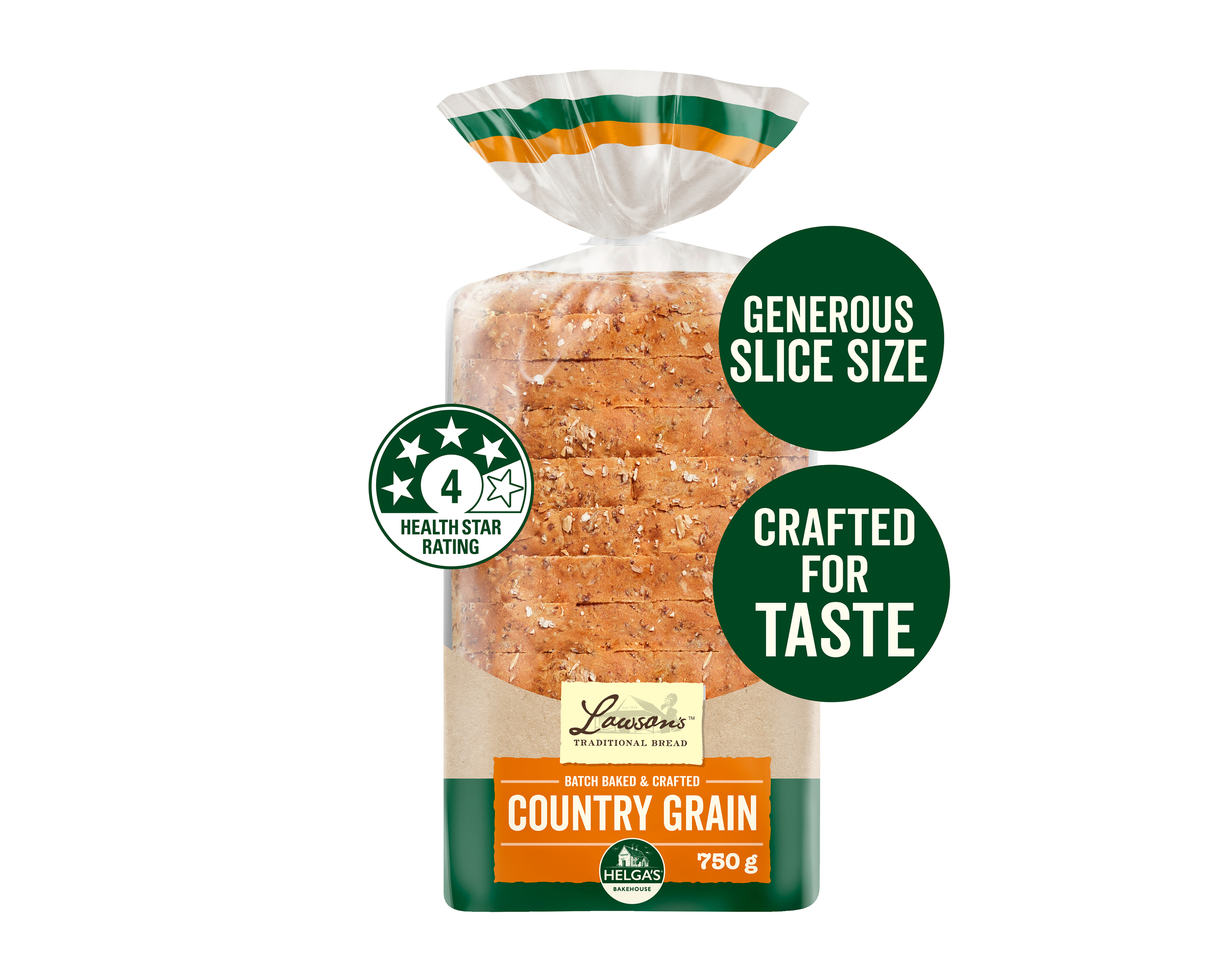 Helgas Bread Crafted Country Grain 750 g