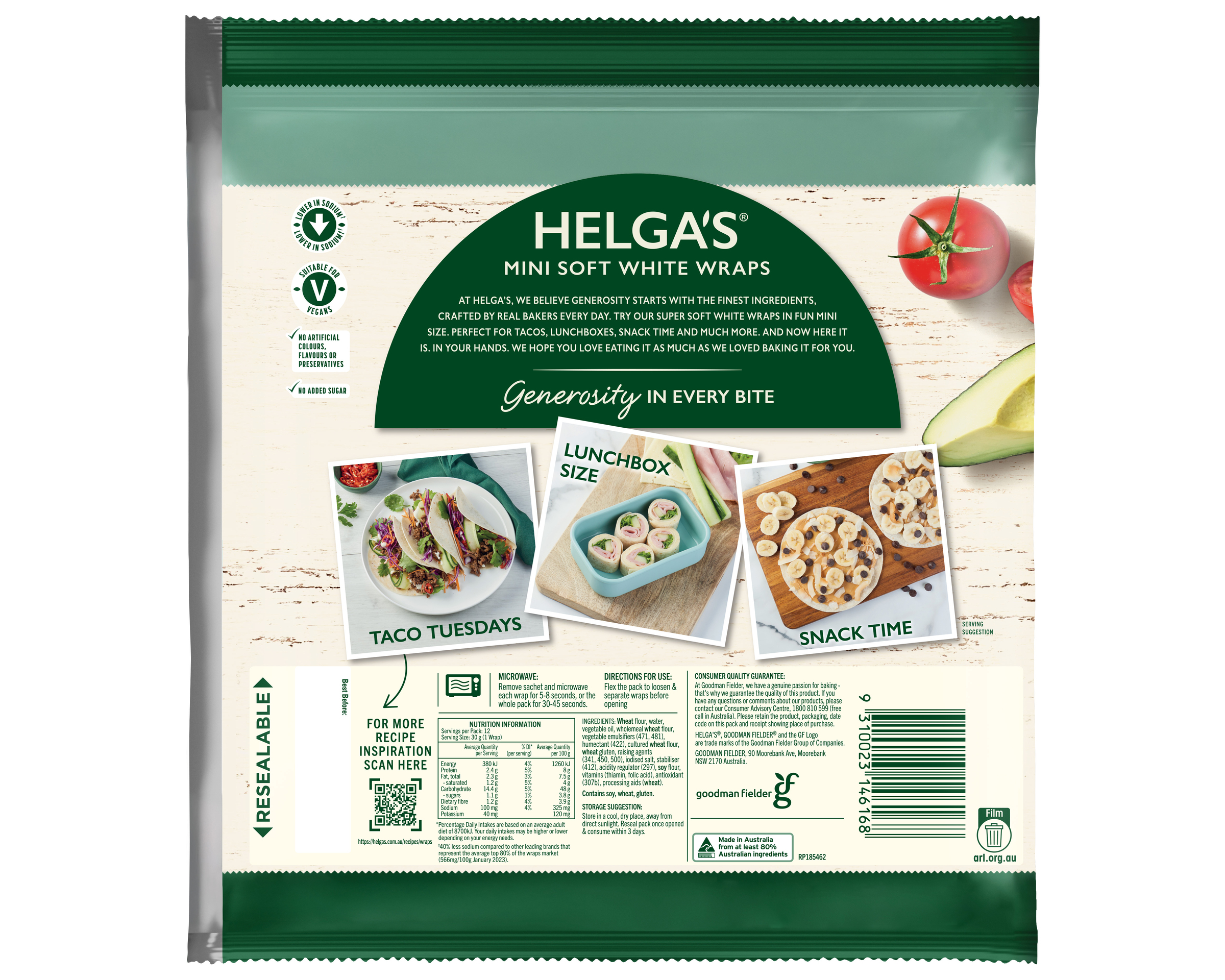 Helgas Wrap Soft White P12 360 g