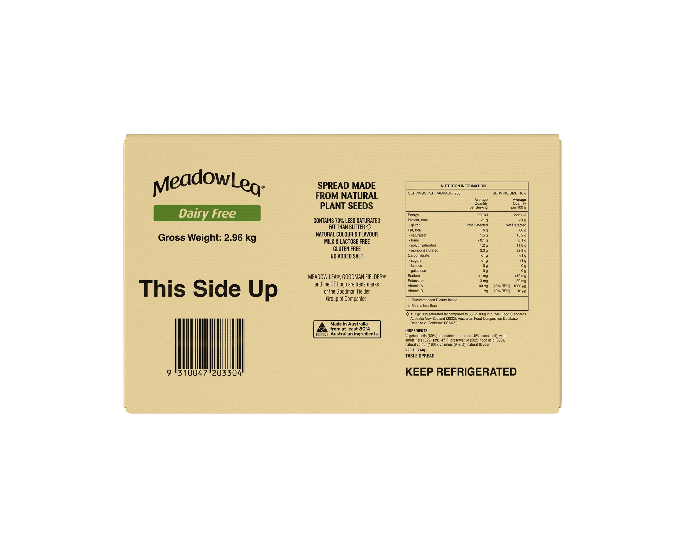 Meadow Lea Spread Dairy Free Portion Pack 10 g