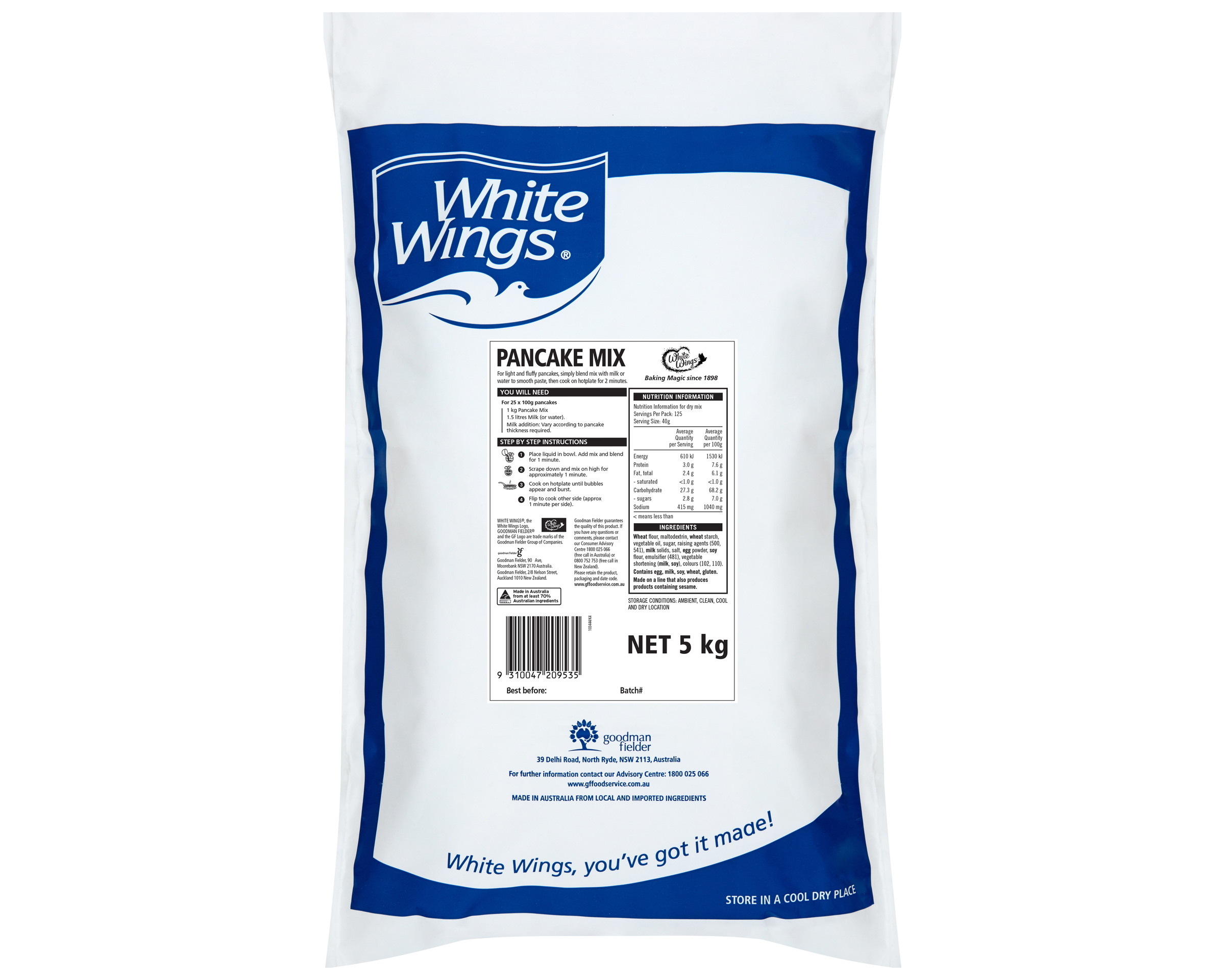 White Wings Pancake Mix 5 kg