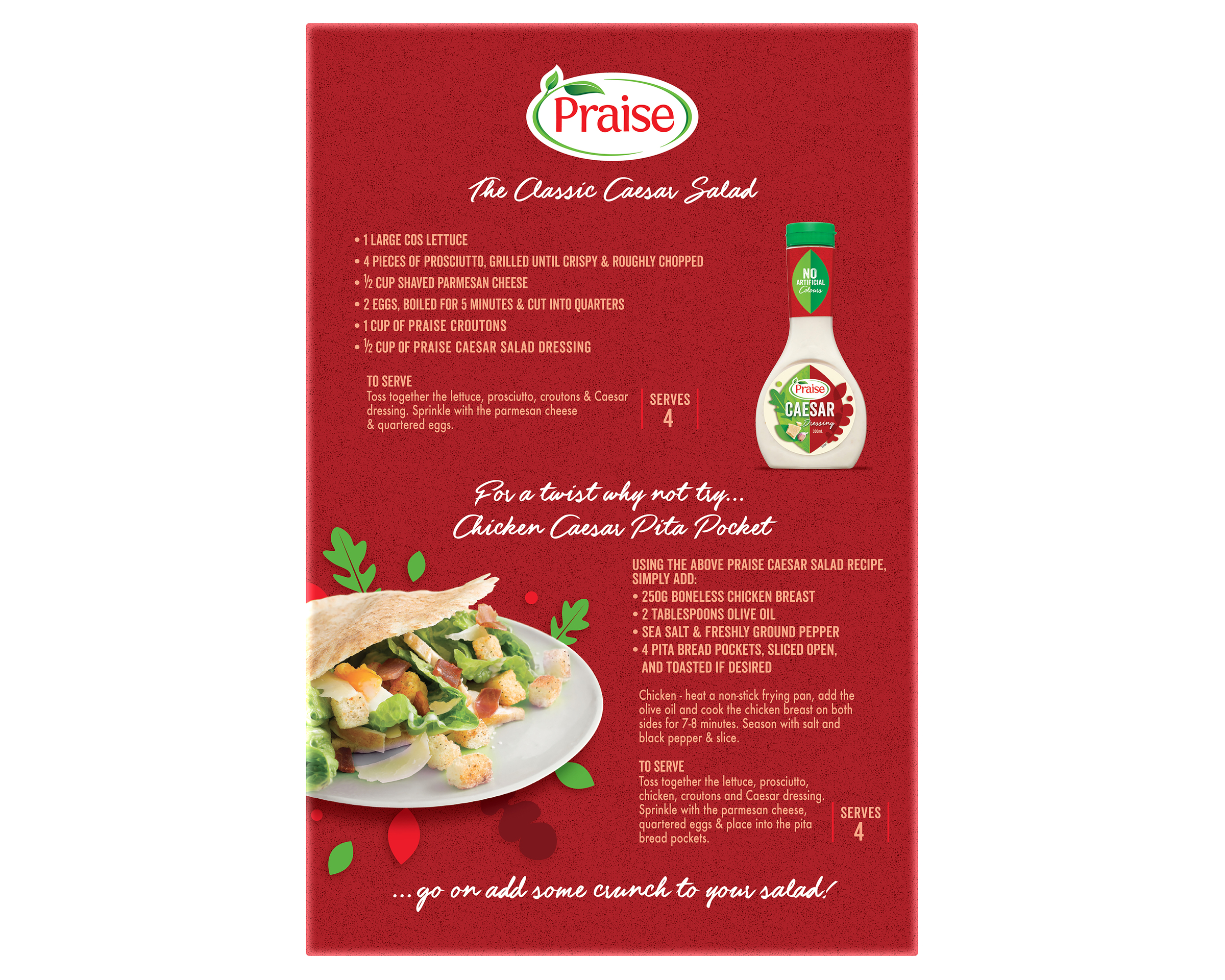 Praise Croutons Caesar Salad 150 g