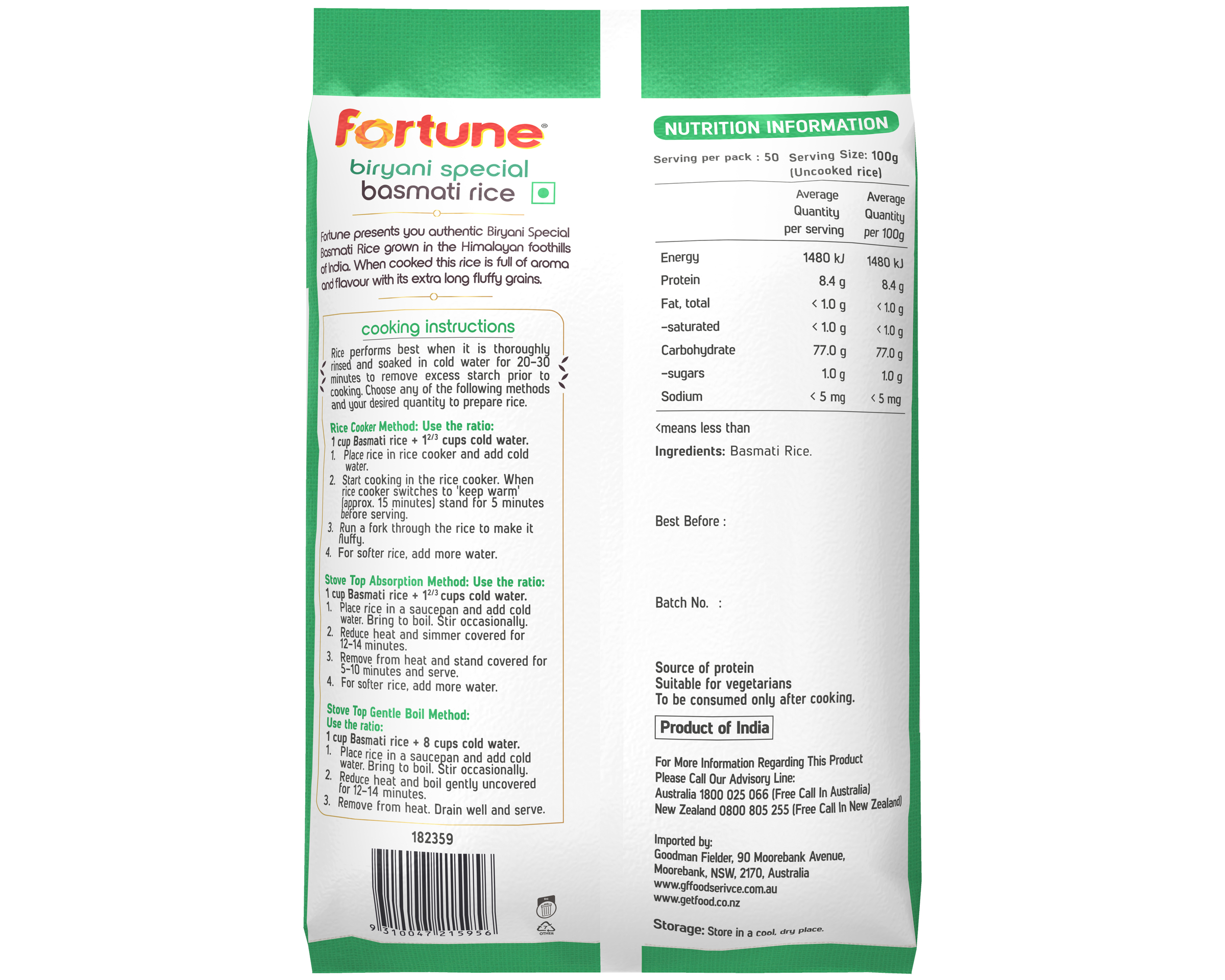 Fortune Rice Biryani Special Basmati 5 kg