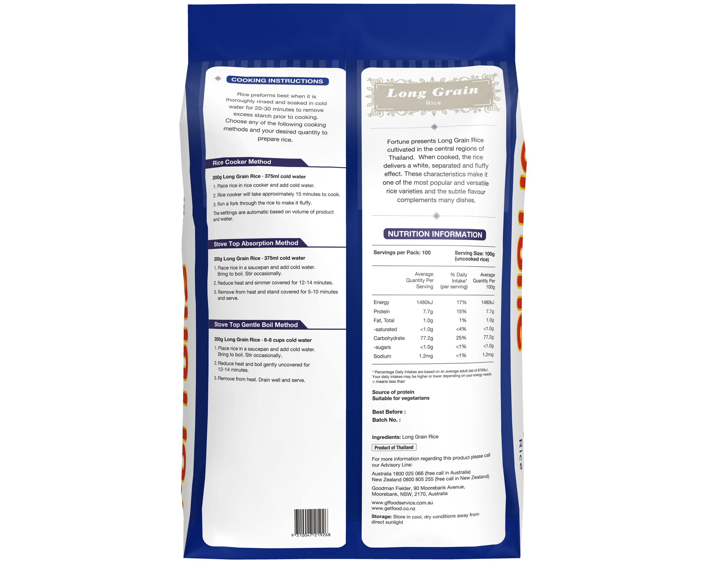 Fortune Rice Long Grain 10 kg