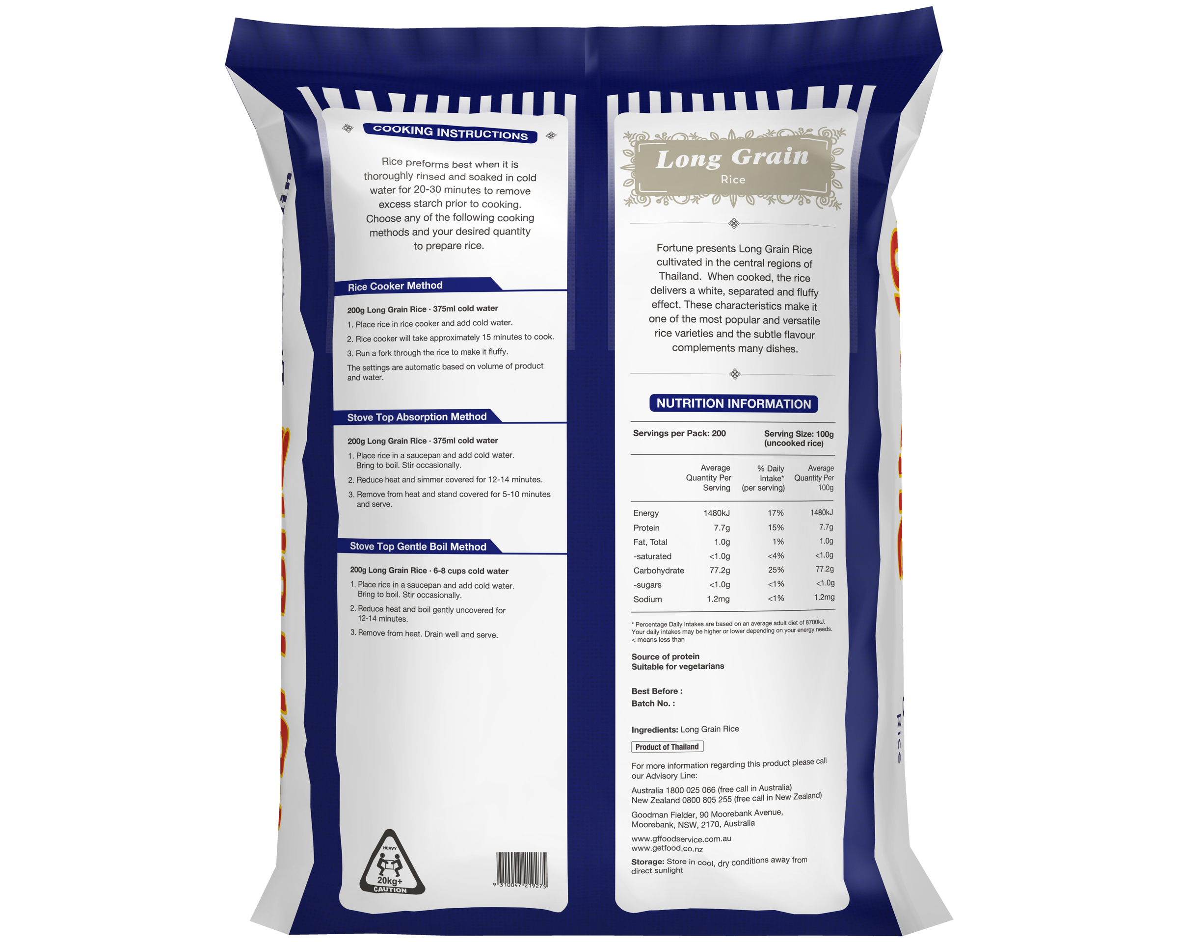 Fortune Rice Long Grain 20 kg