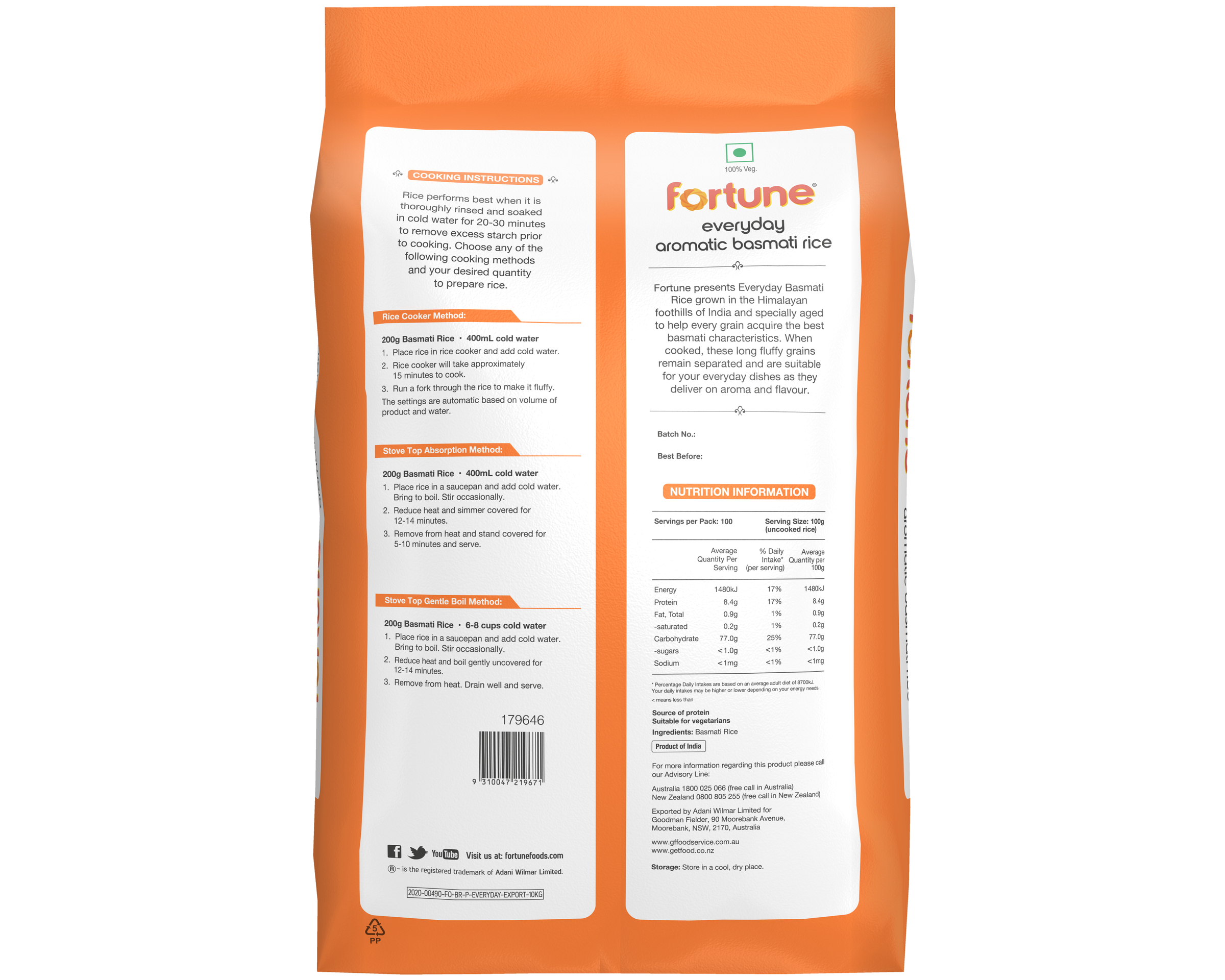 Fortune Rice Basmati 10 kg