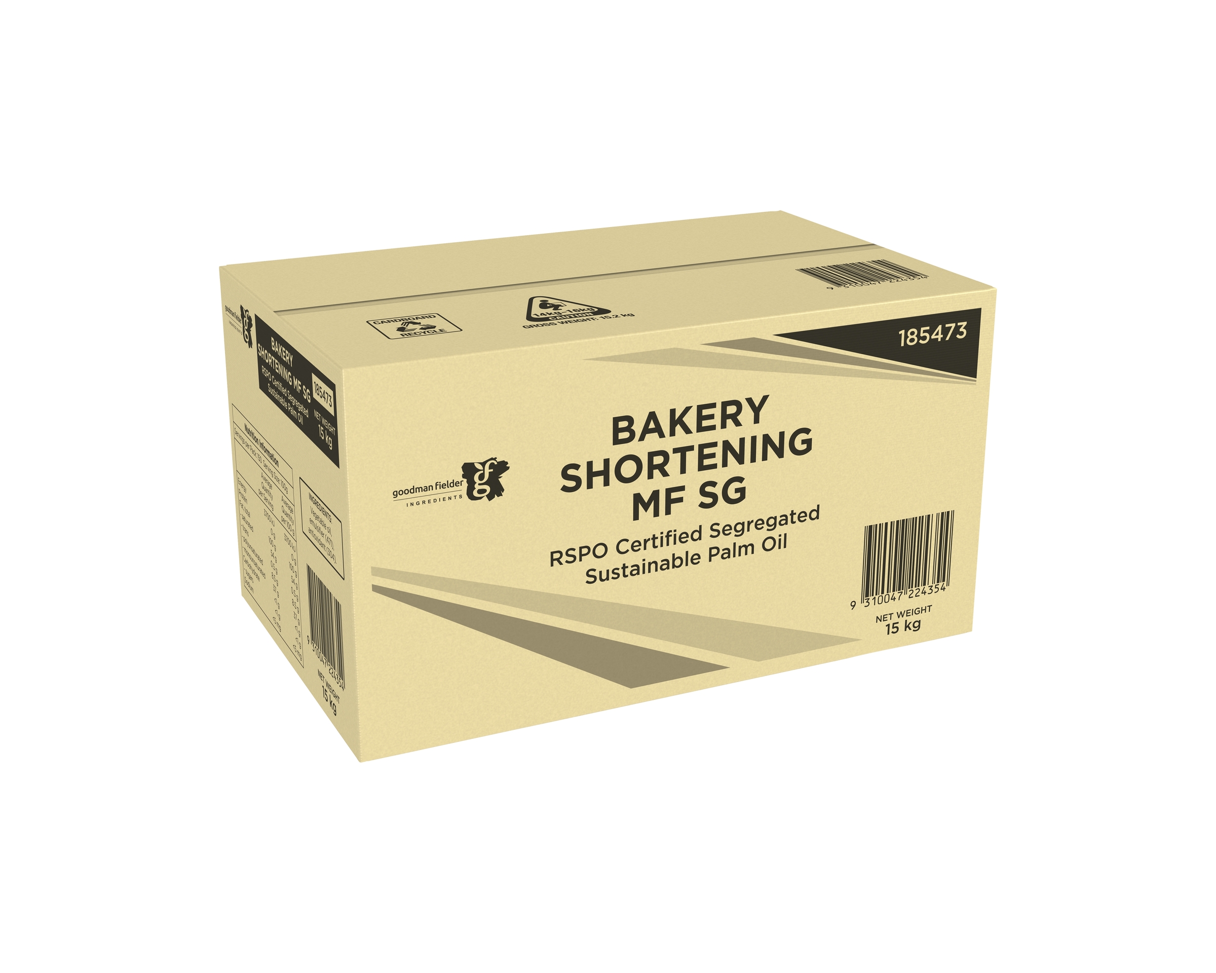 GF Ingredients Shortening Shortening Bakery 1 x 15 kg