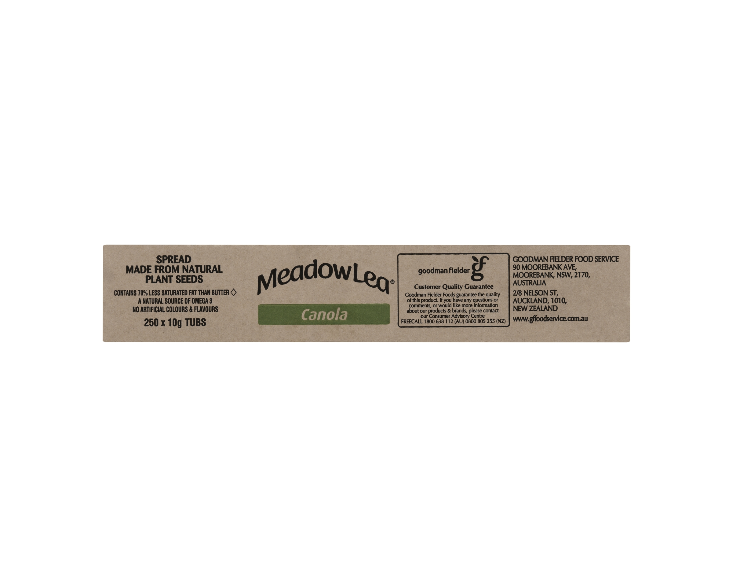 Meadow Lea Spread Canola Portion Pack 10 g x 250 10 g