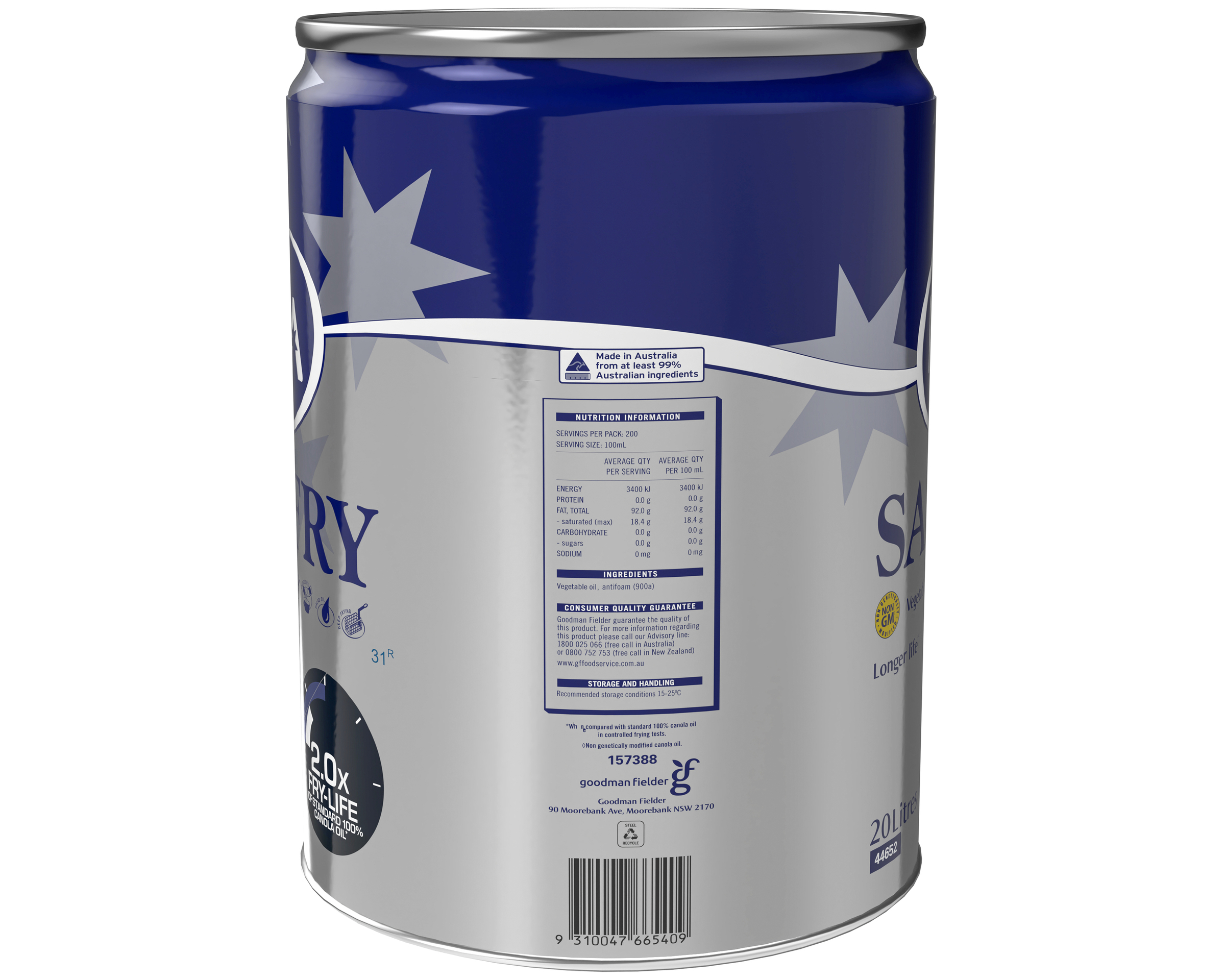 ETA Vegetable Oil Salfry Blended 20 l