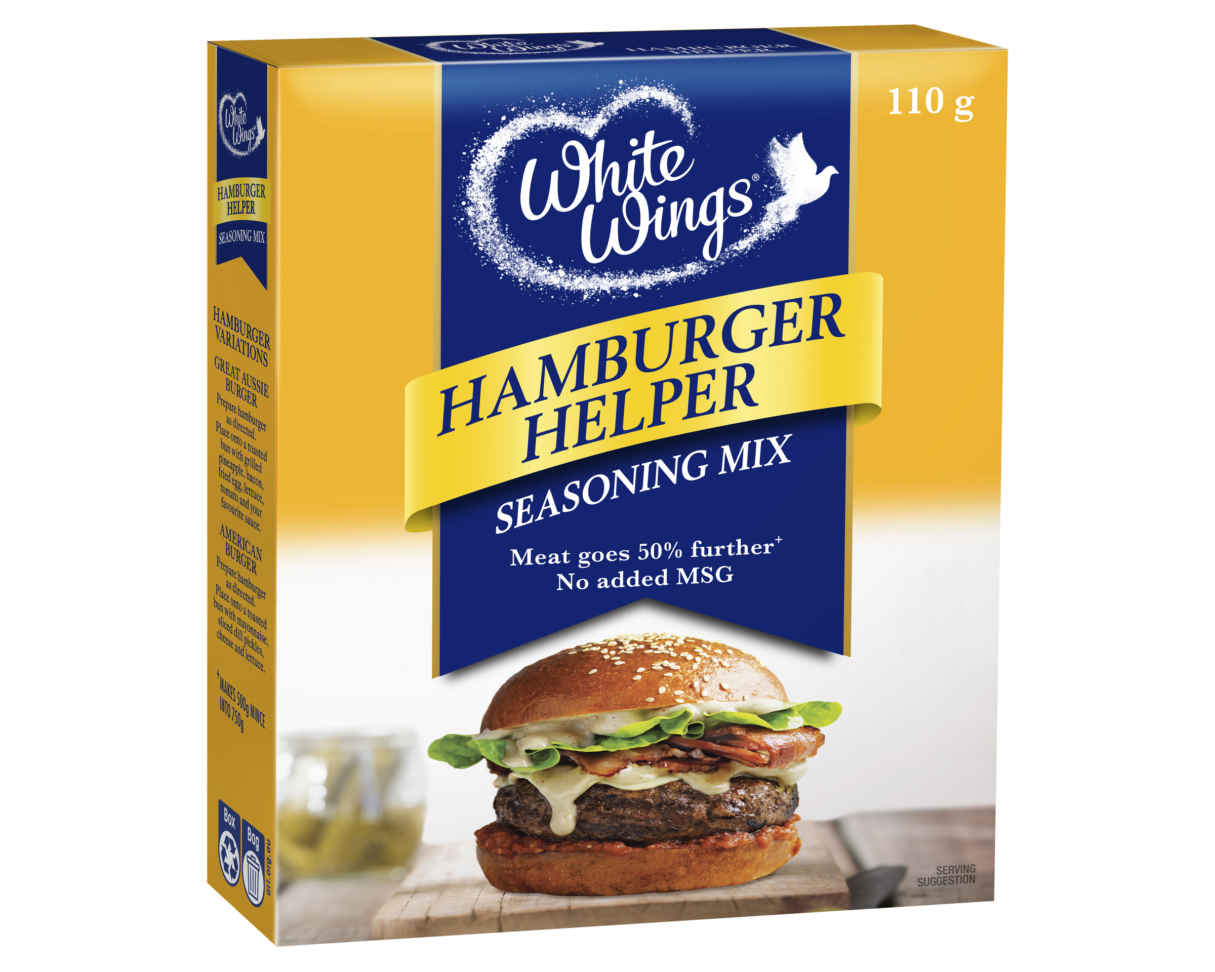 White Wings Seasoning Mix Hamburger Helper 110 g