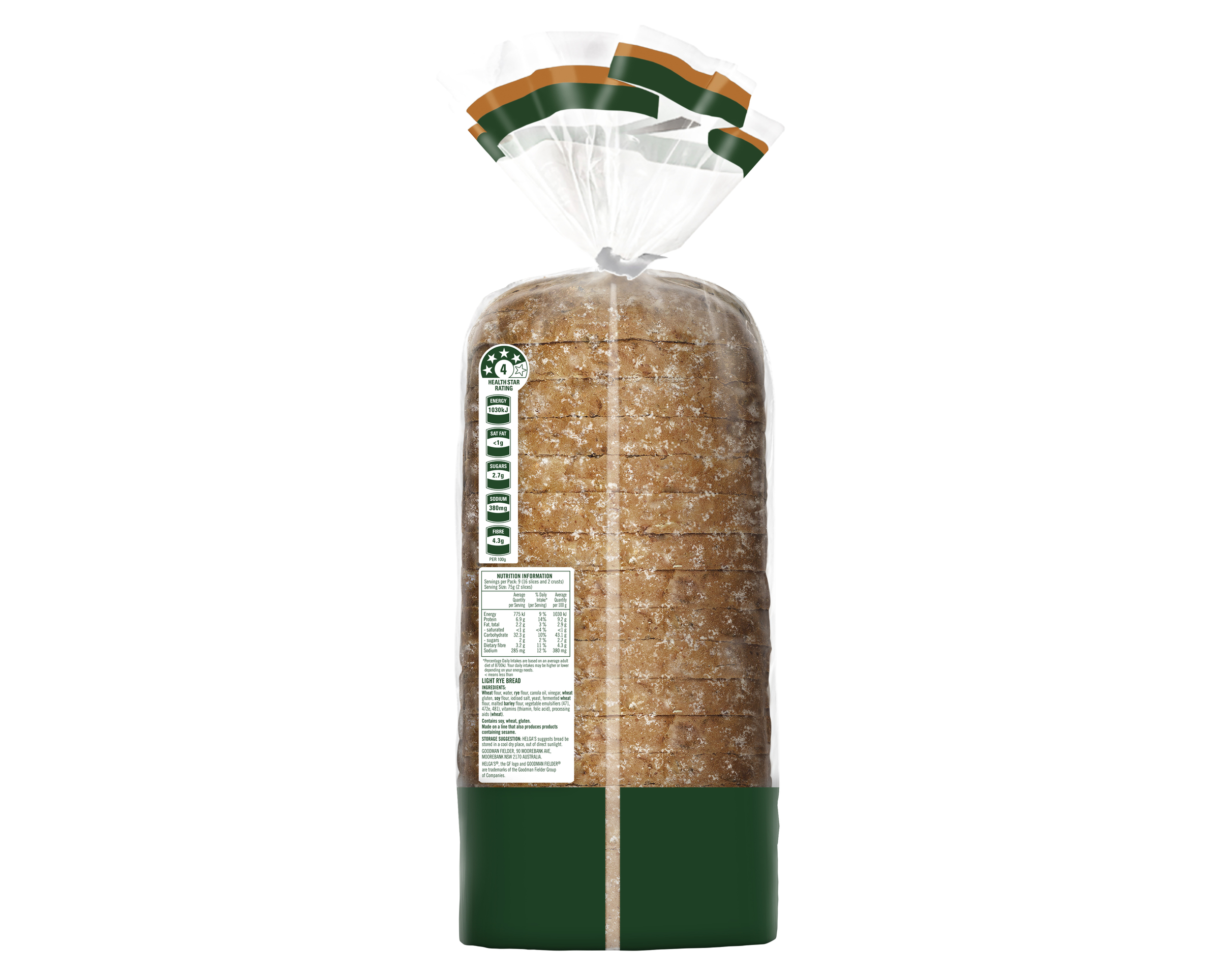 Helga’s Light Rye Bread 680g