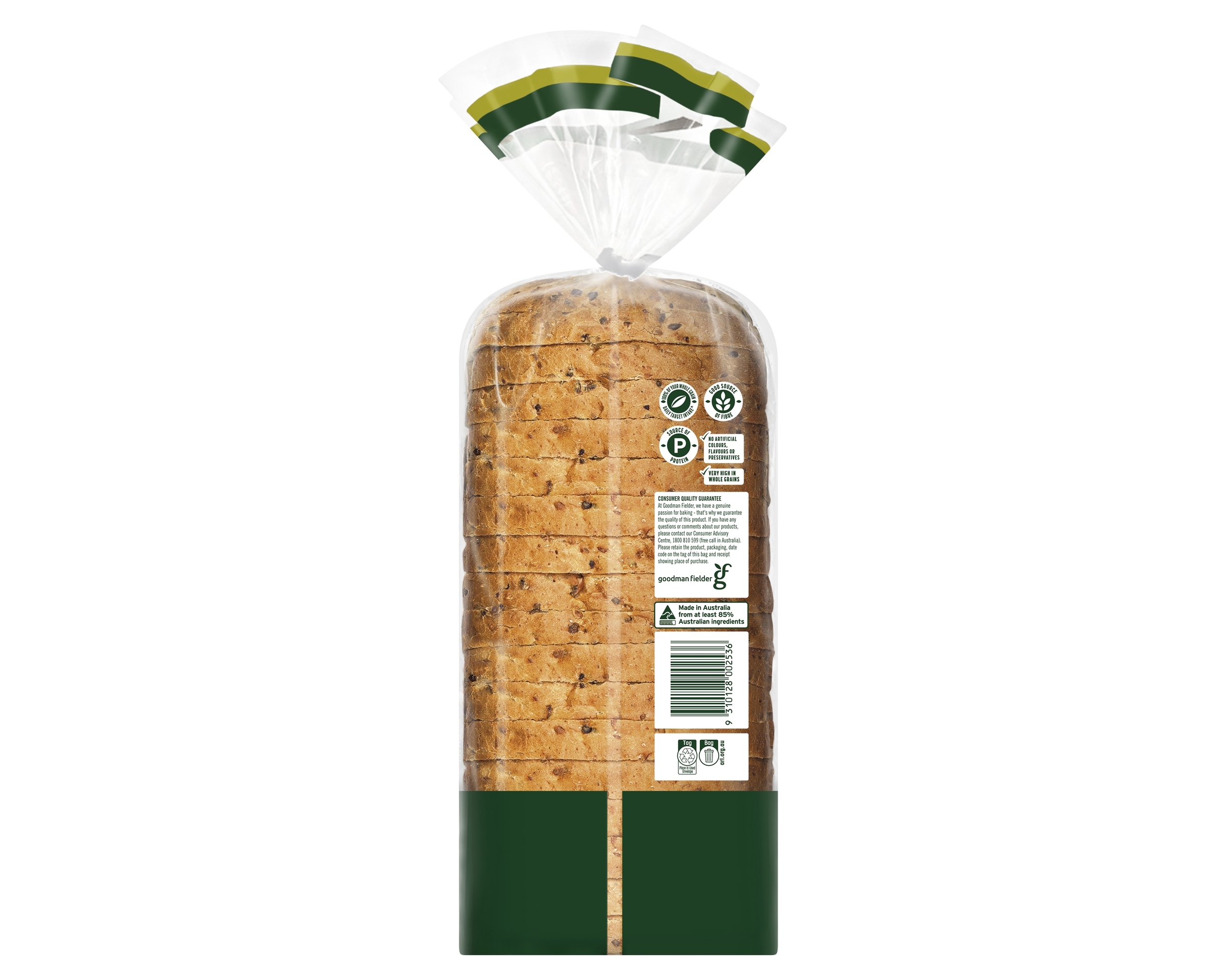 Helgas Loaf Wholemeal Grain 850 g
