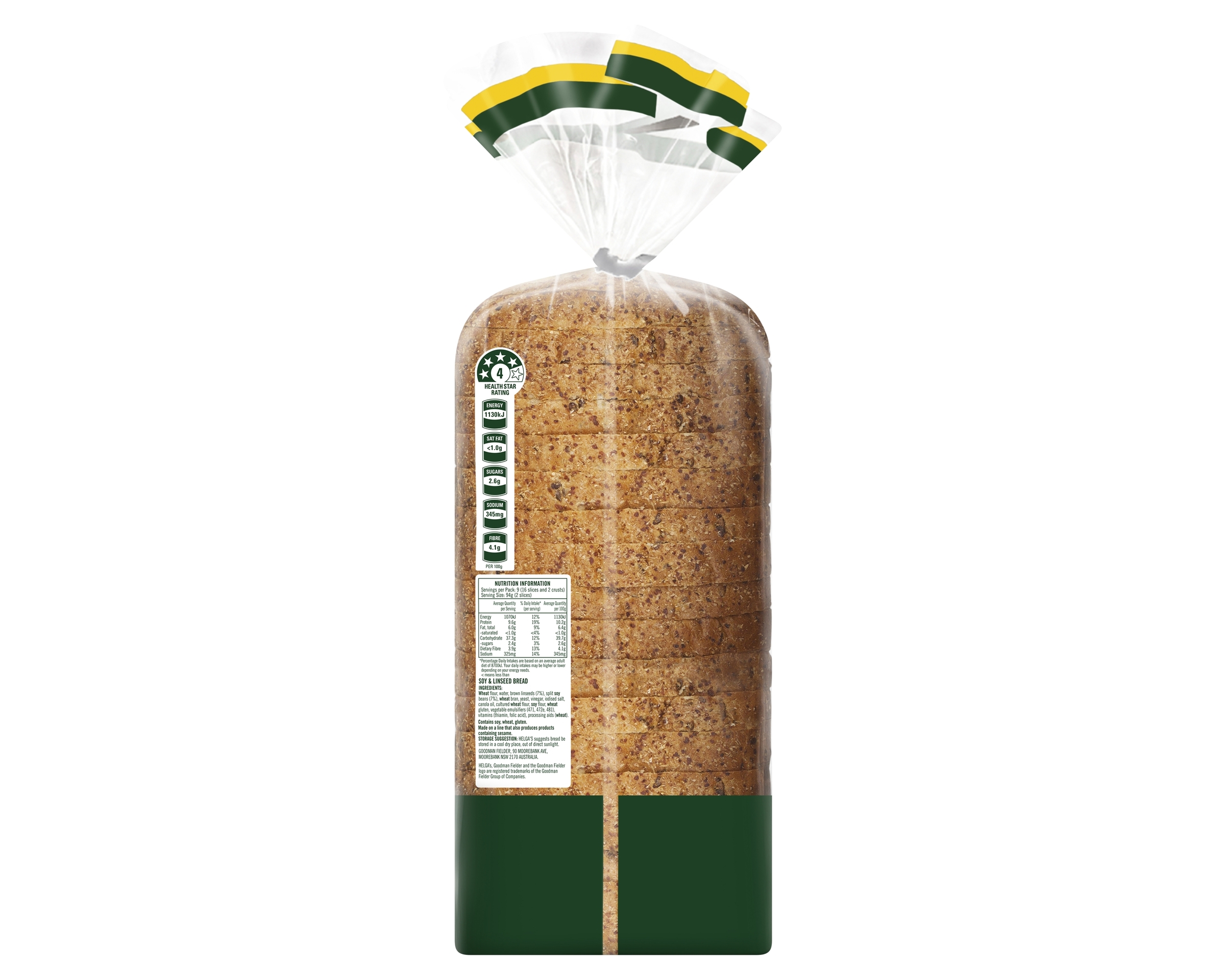 Helgas Loaf Soy and Linseed 850 g