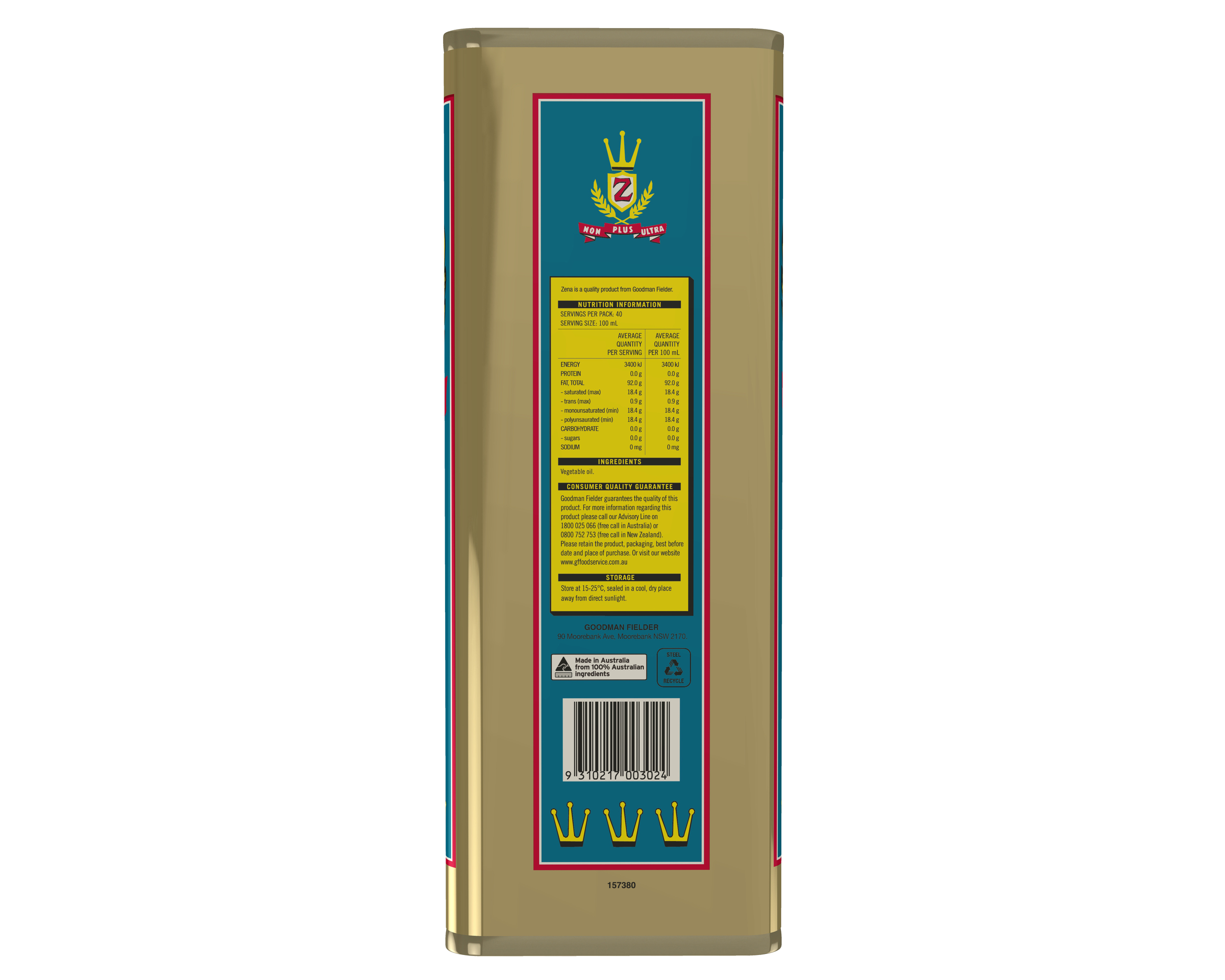 ZENA Vegetable Oil 4 l