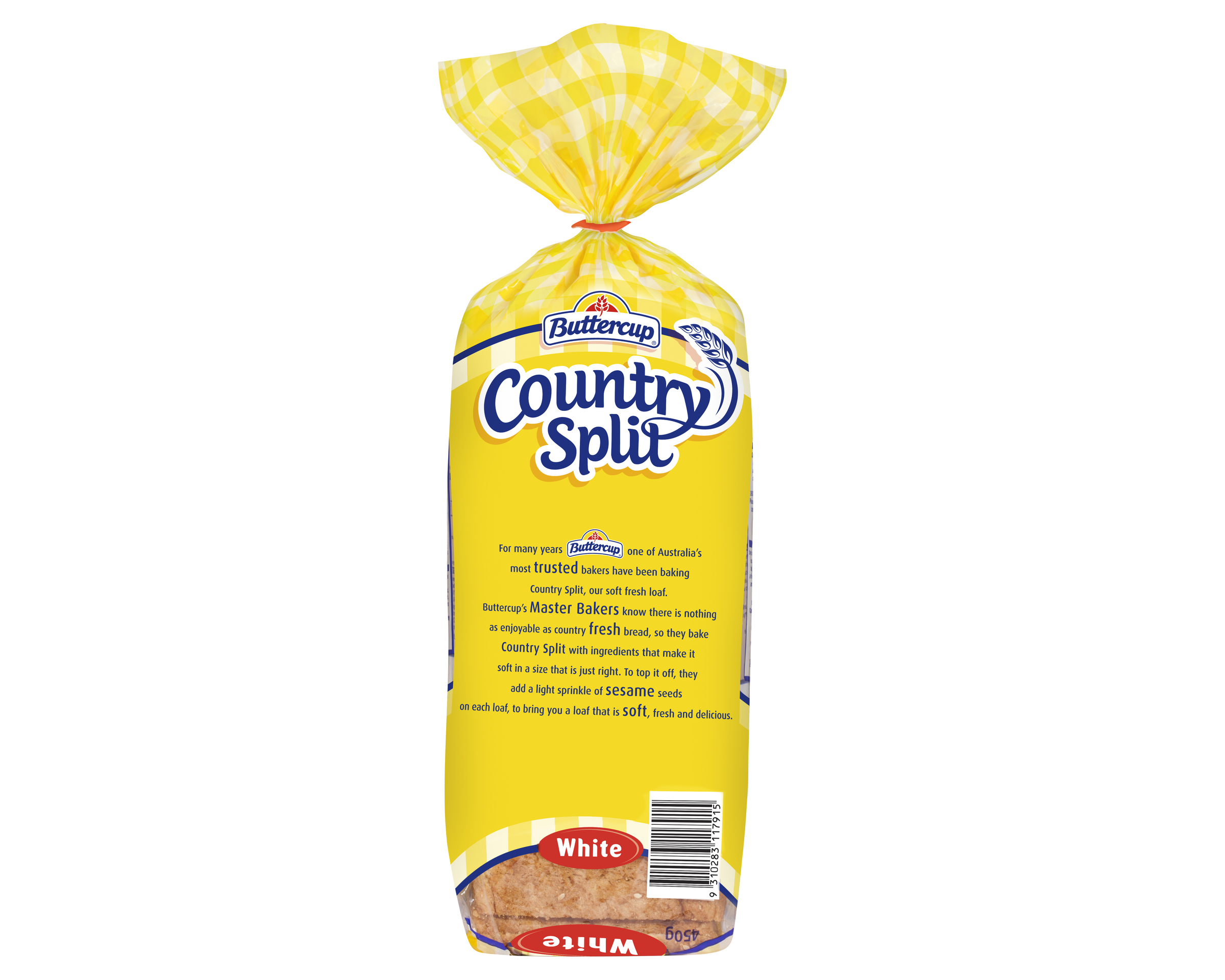 Buttercup Country Split Loaf White 450 g