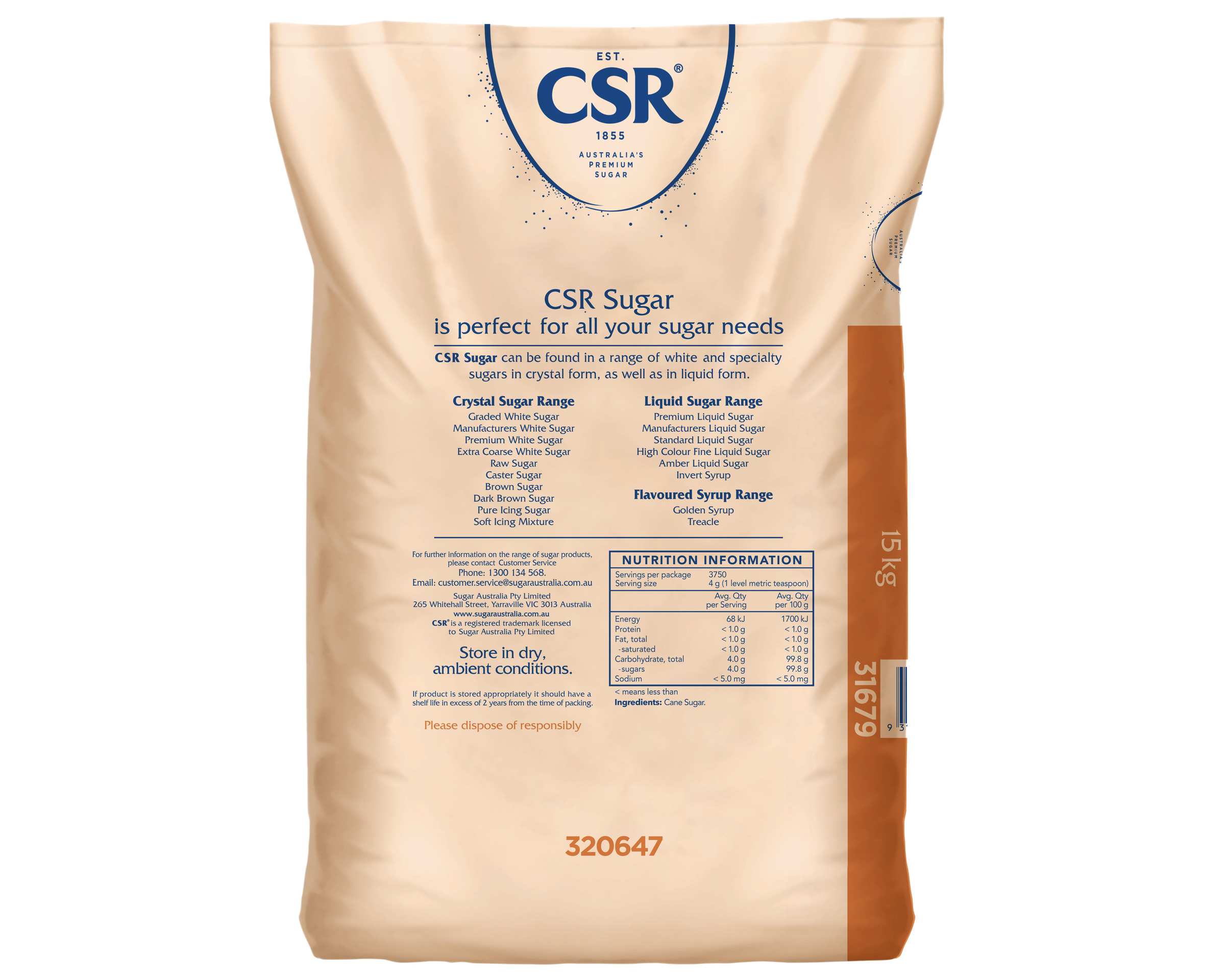 CSR Raw Sugar 15kg