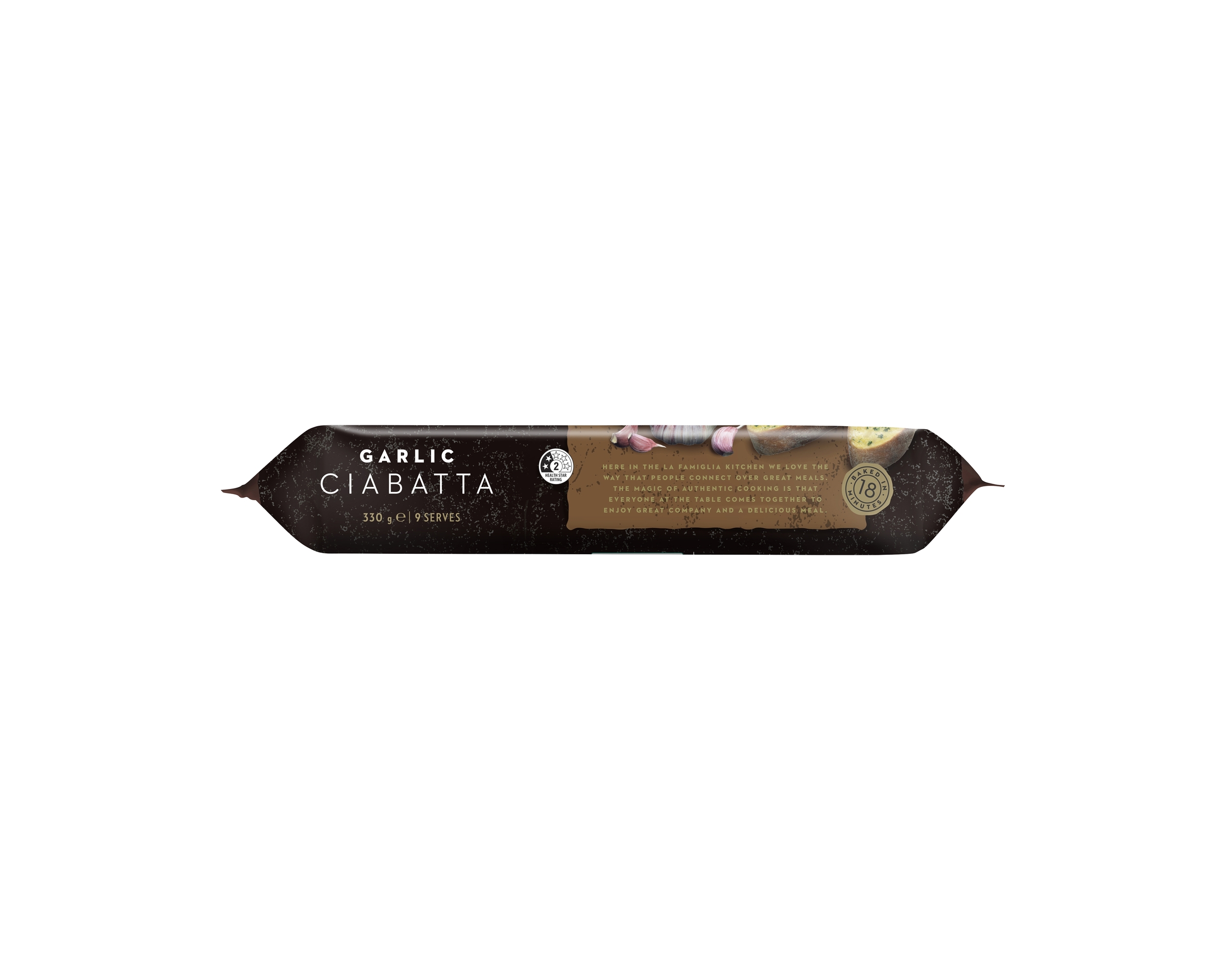 La Famiglia Kitchen Garlic Ciabatta 330g