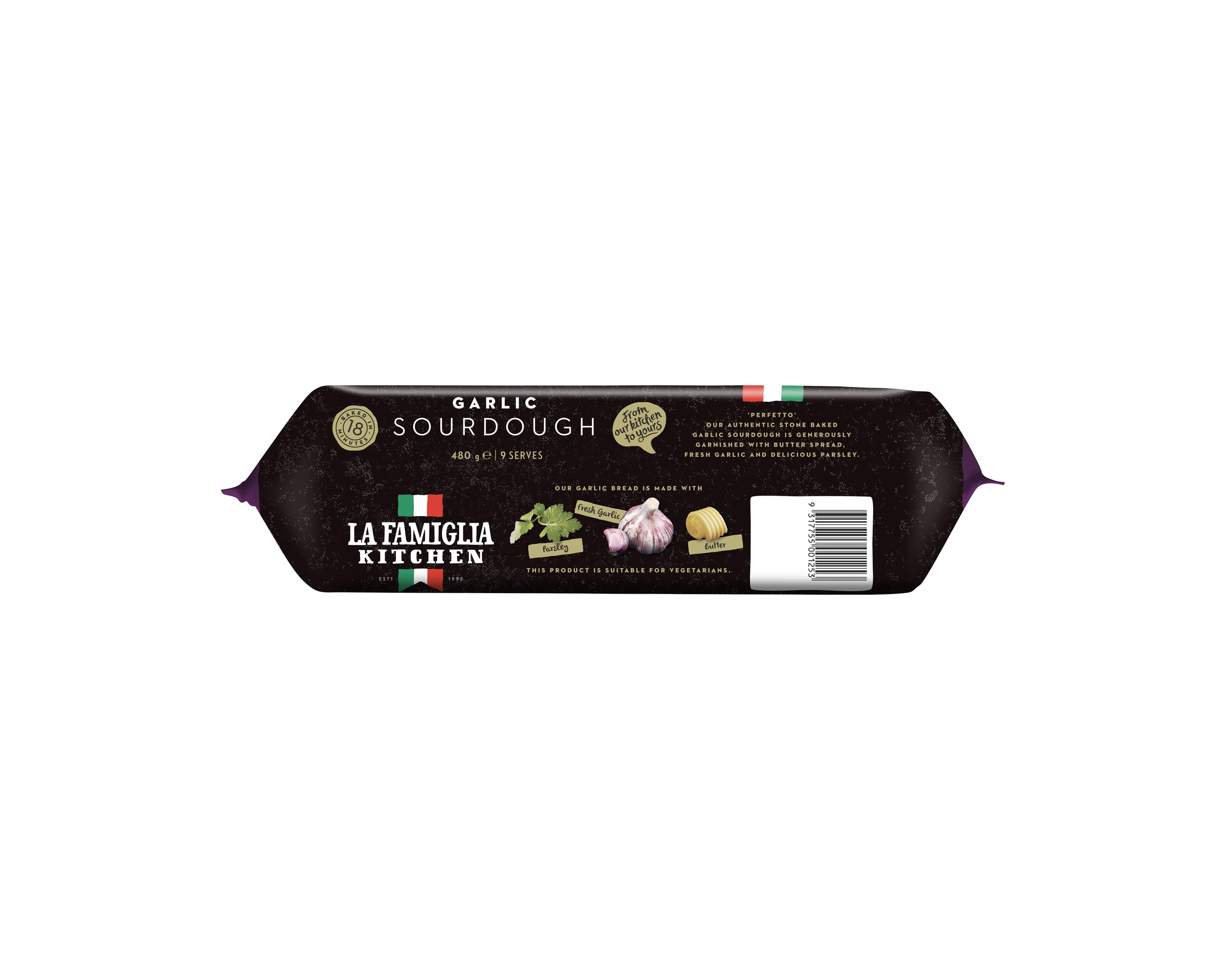 La Famiglia Kitchen Garlic Sourdough 480g