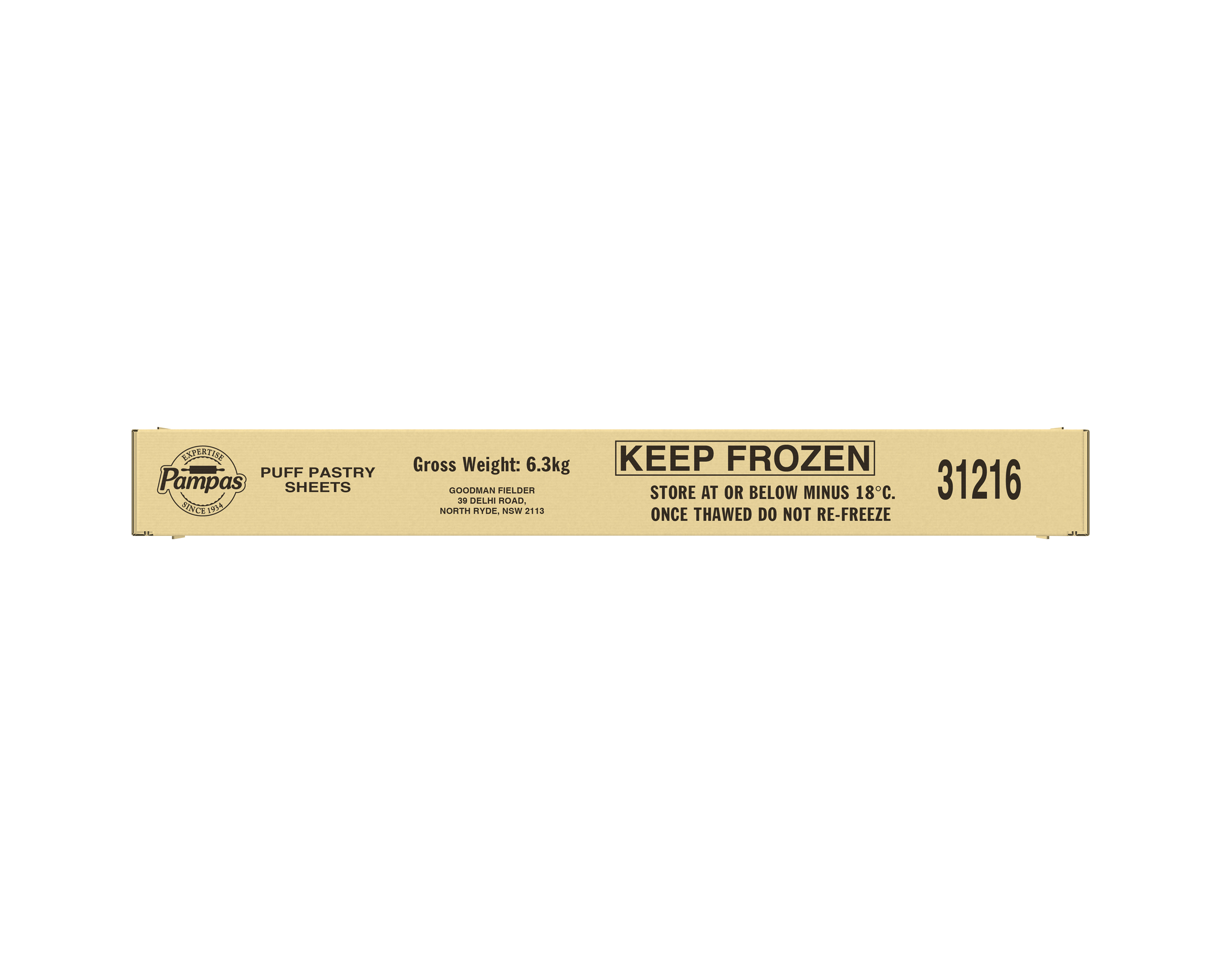 Pampas 18 Puff Pastry Sheets