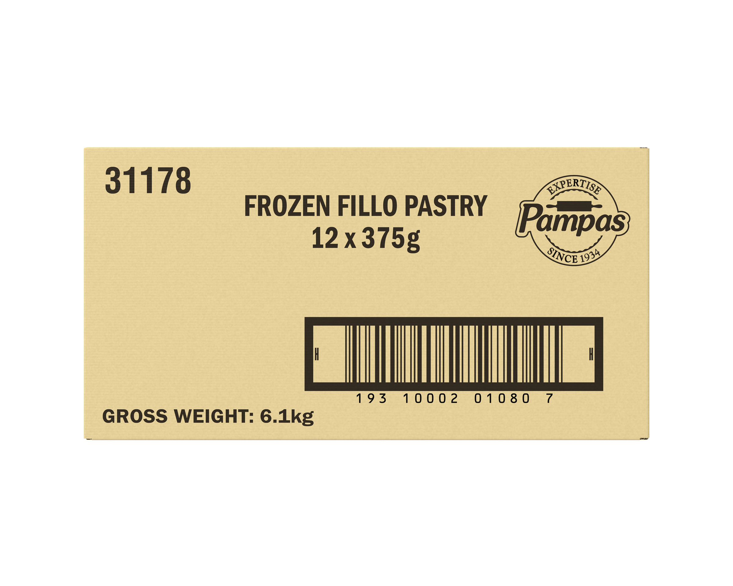 Pampas Frozen Fillo Pastry 12 x 375g