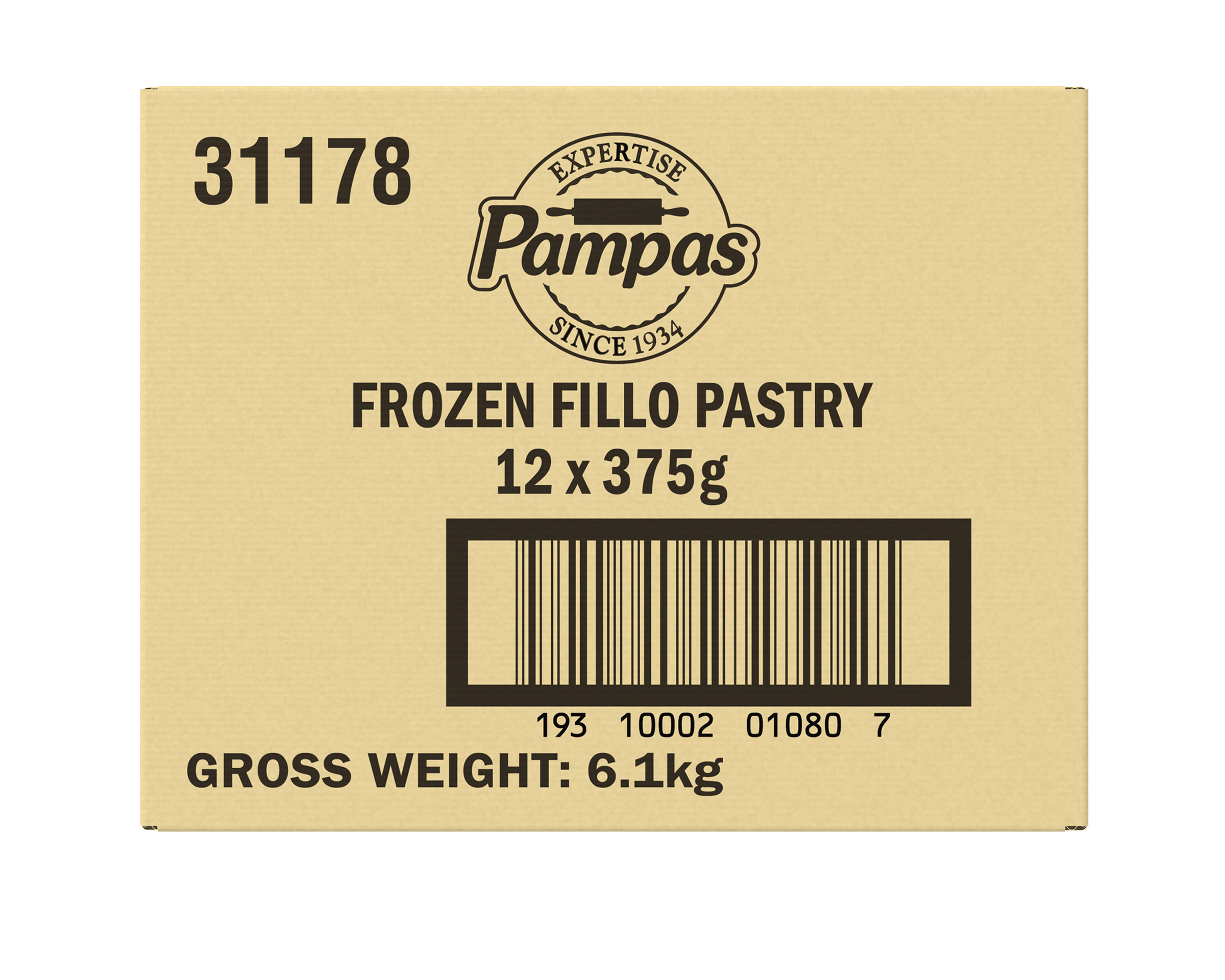 Pampas Frozen Fillo Pastry 12 x 375g