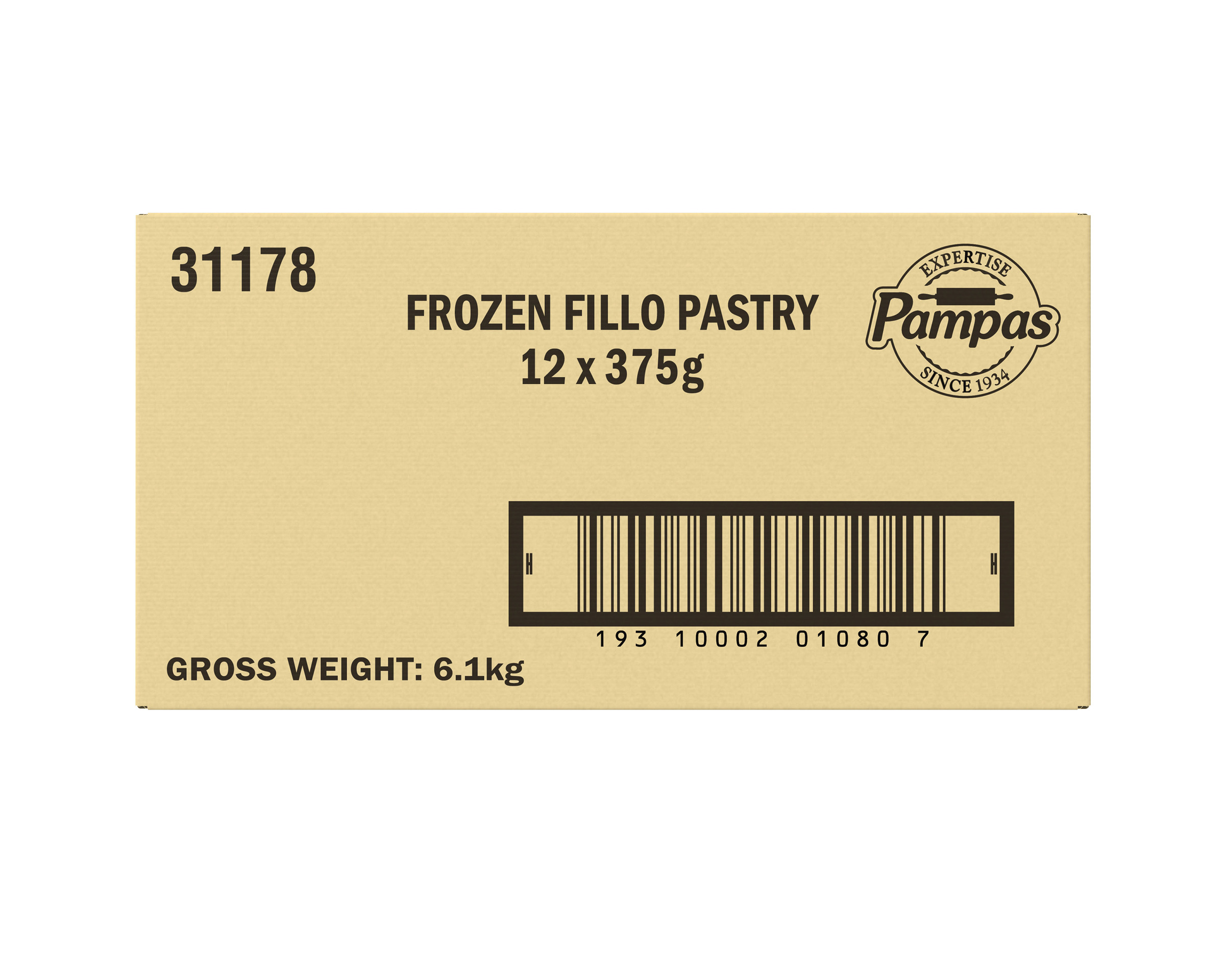 Pampas Frozen Fillo Pastry 12 x 375g