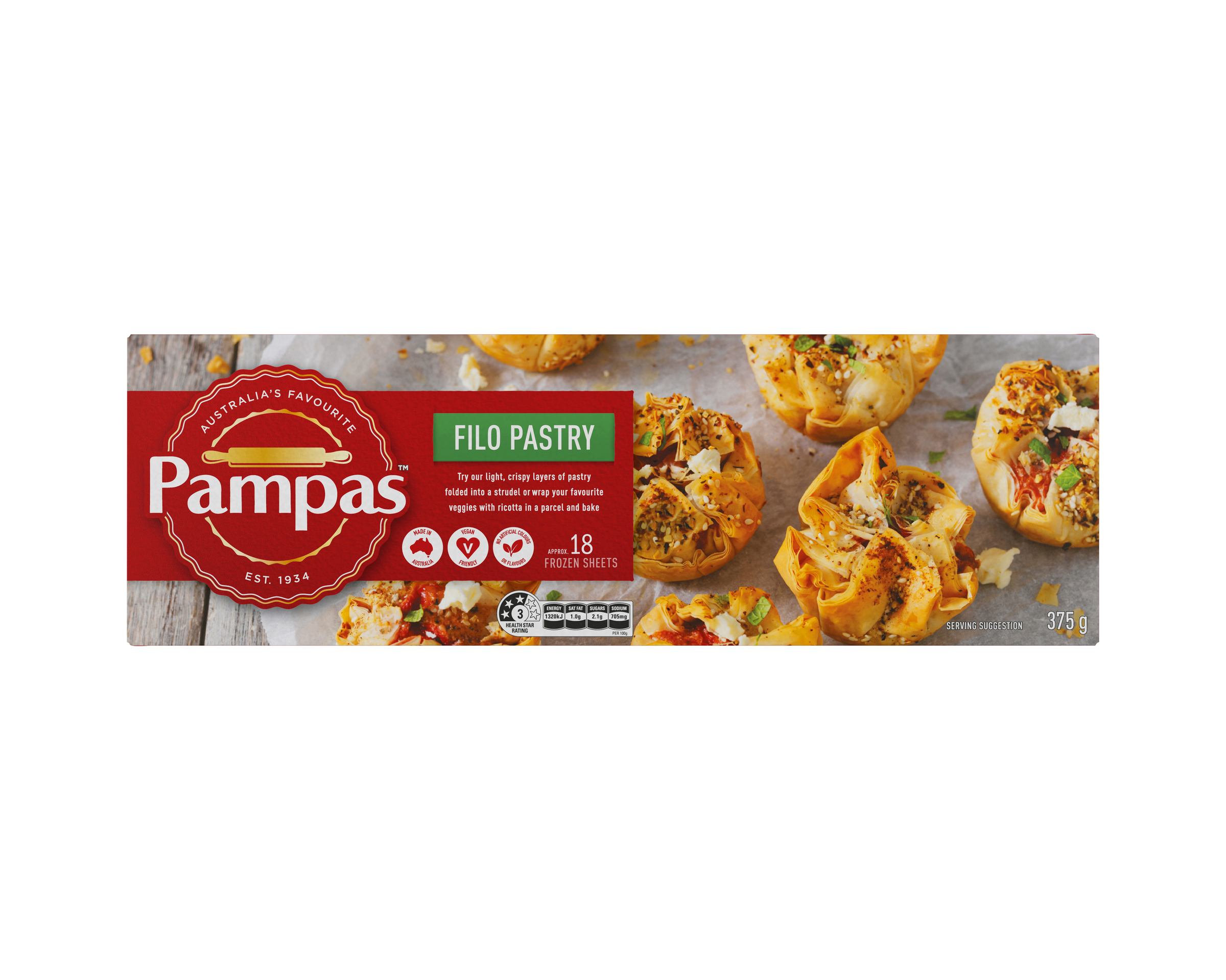 Pampas Frozen Fillo Pastry 12 x 375g