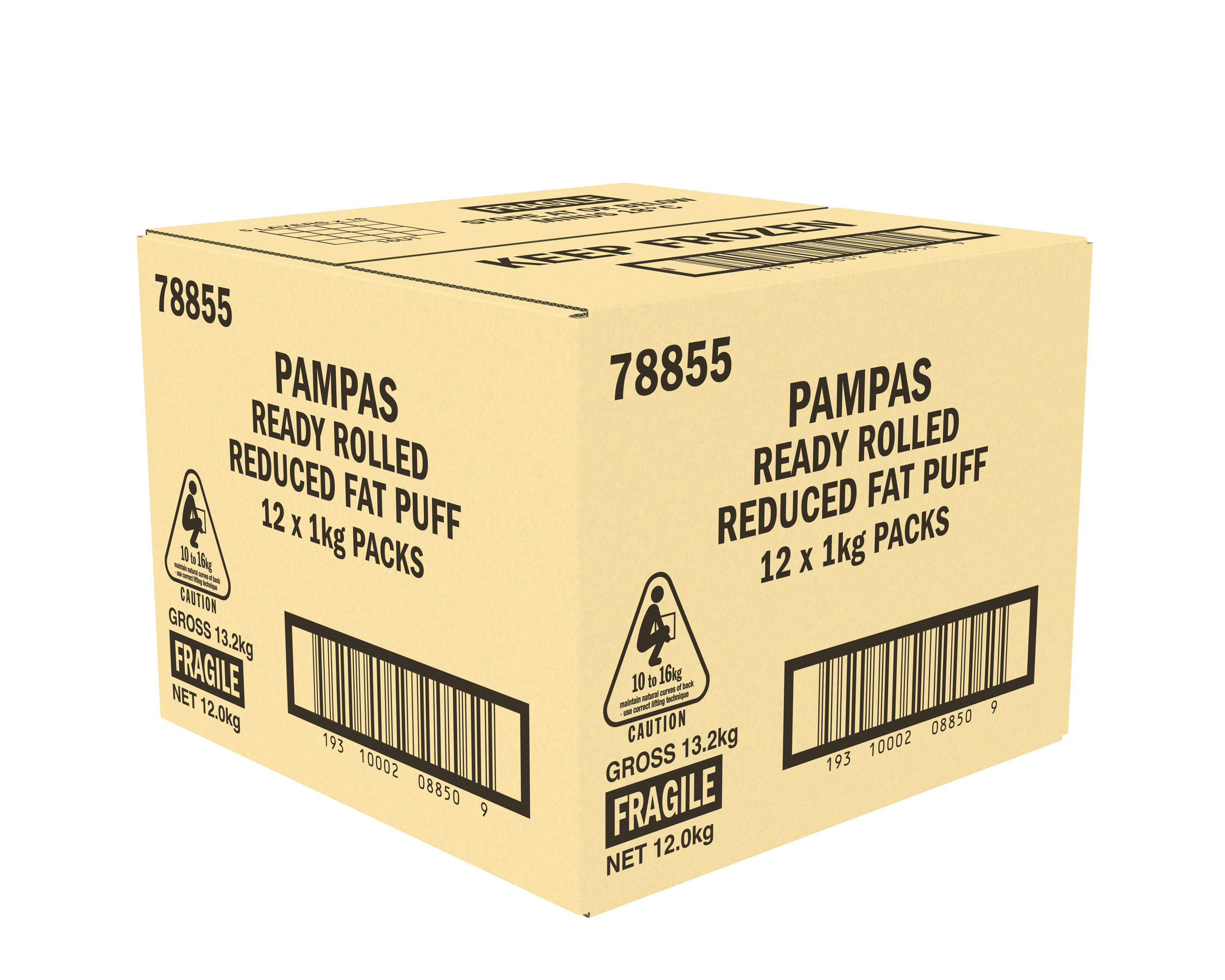 Pampas 6 Light Puff Pastry Sheets 12 x 1kg