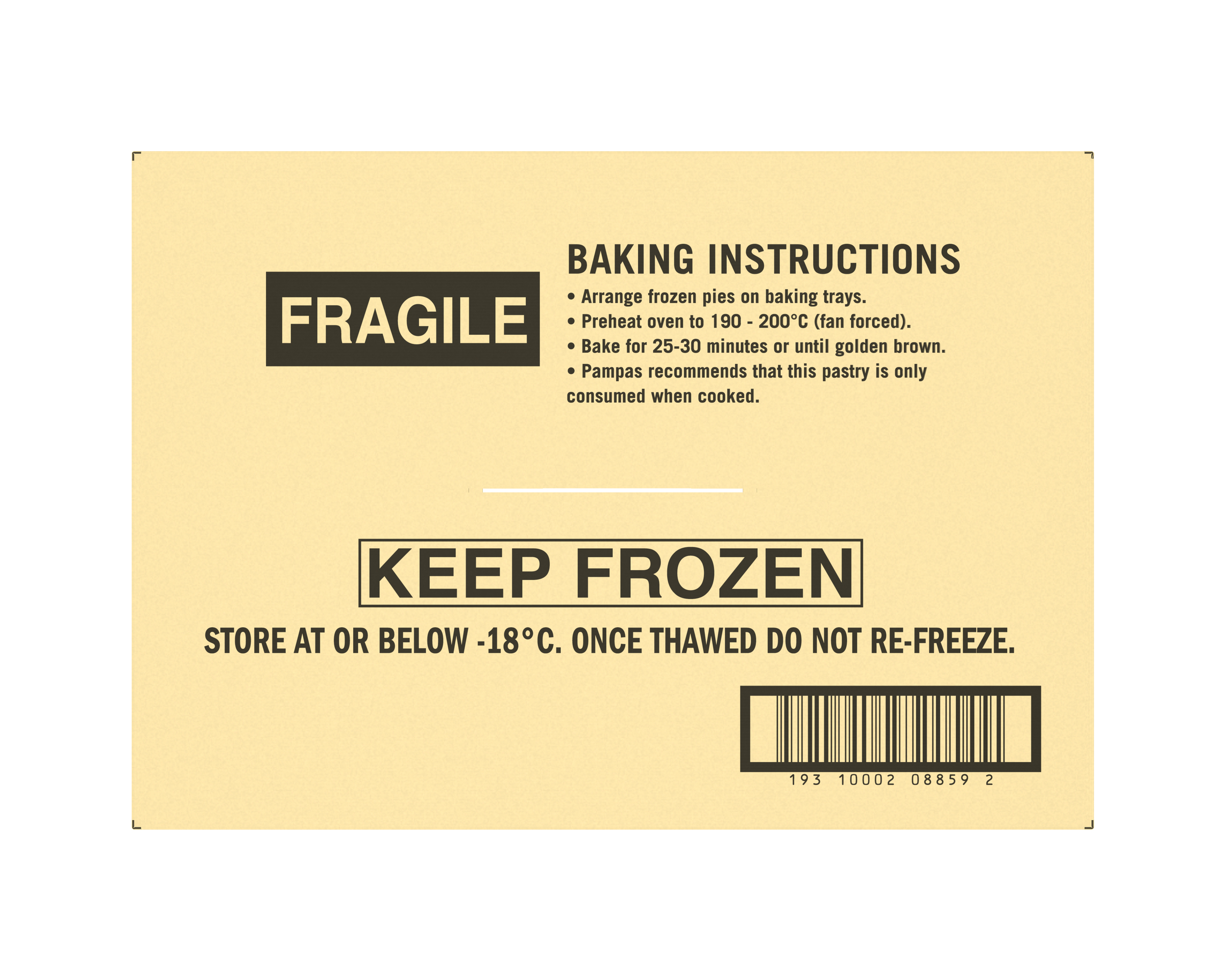 Pampas Unbaked Fruit Mince Pies 112 x 73g
