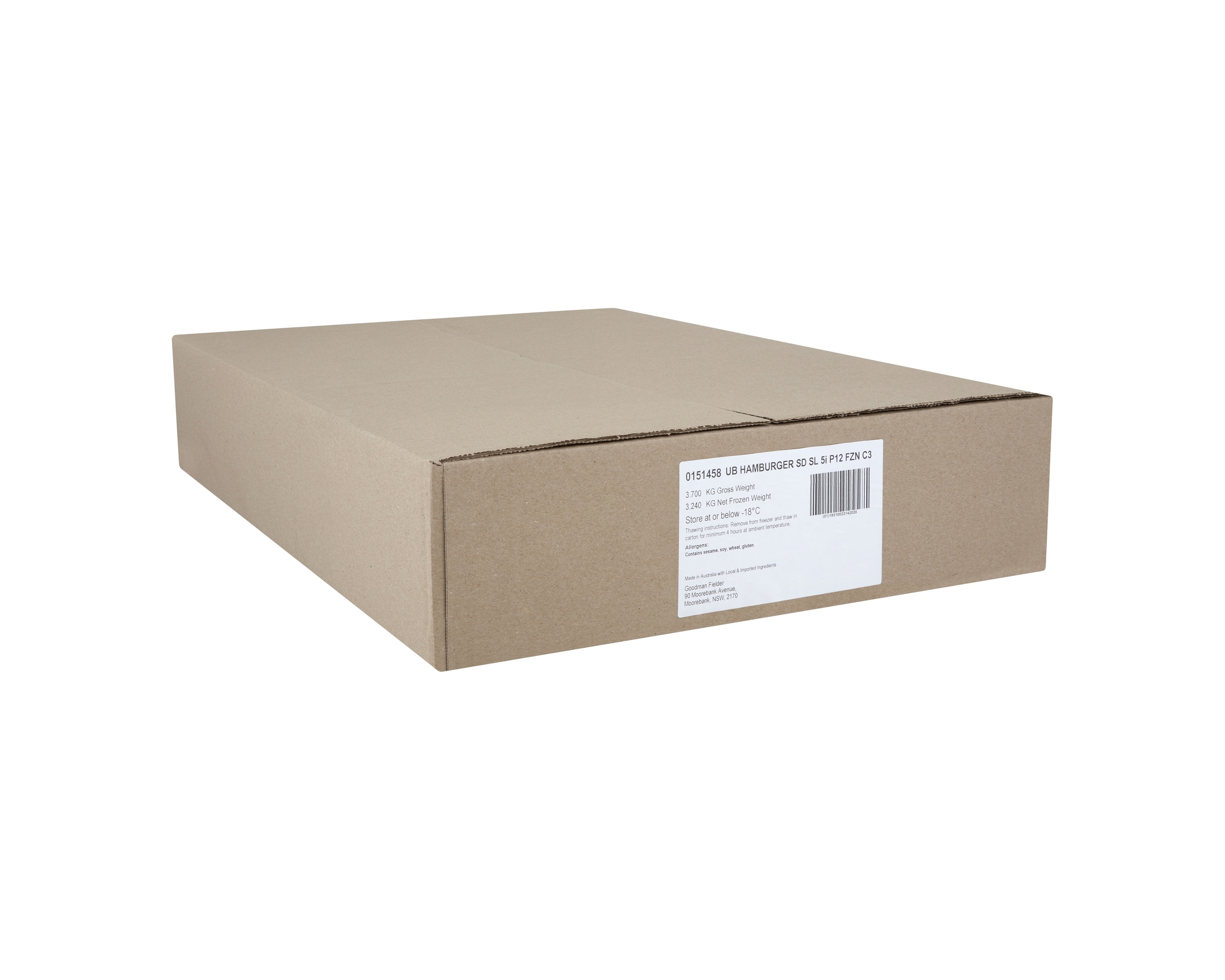 Hamburger 3 x 12 Pack 3.24kg