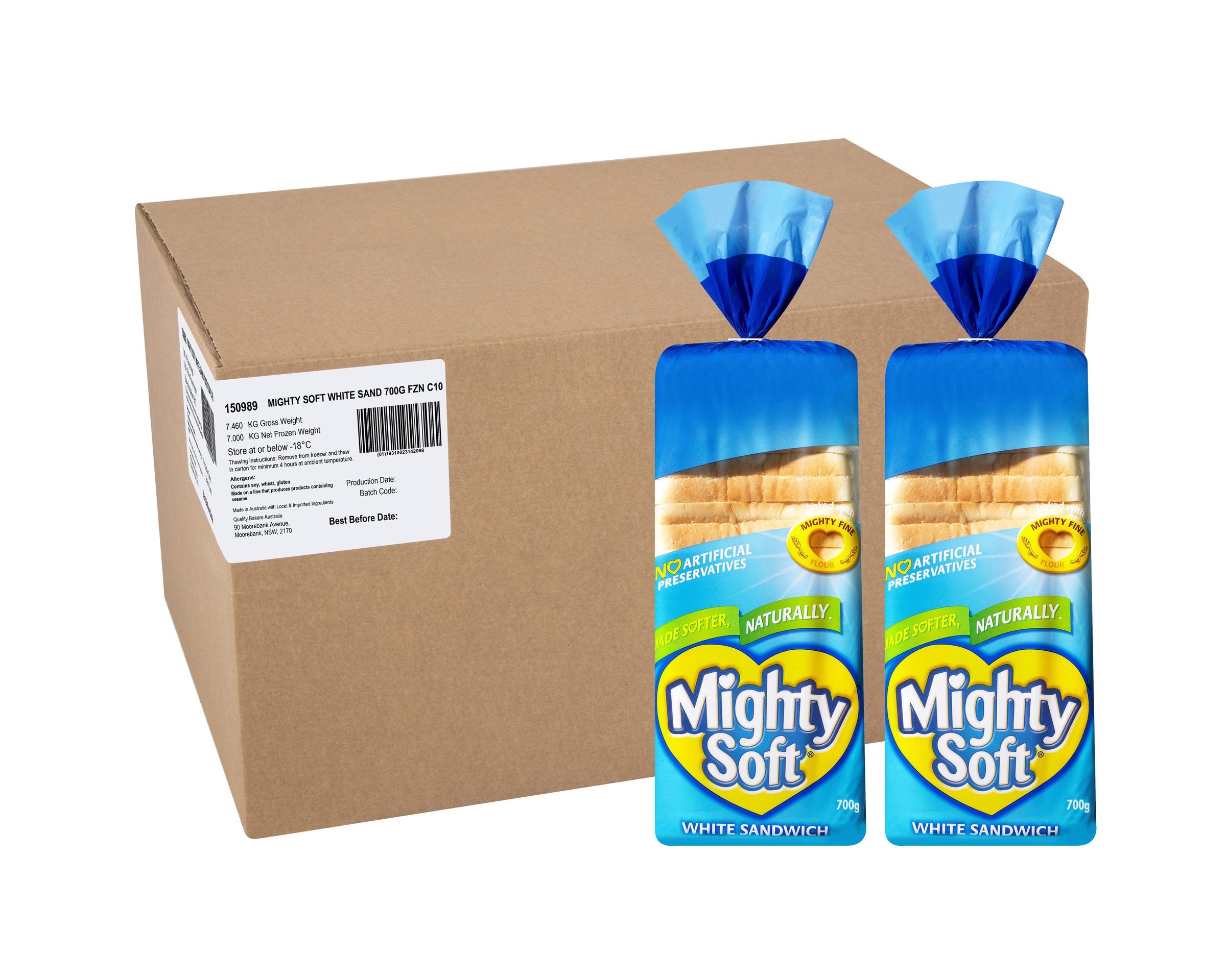 Mighty Soft Frozen Sandwich White 7 kg