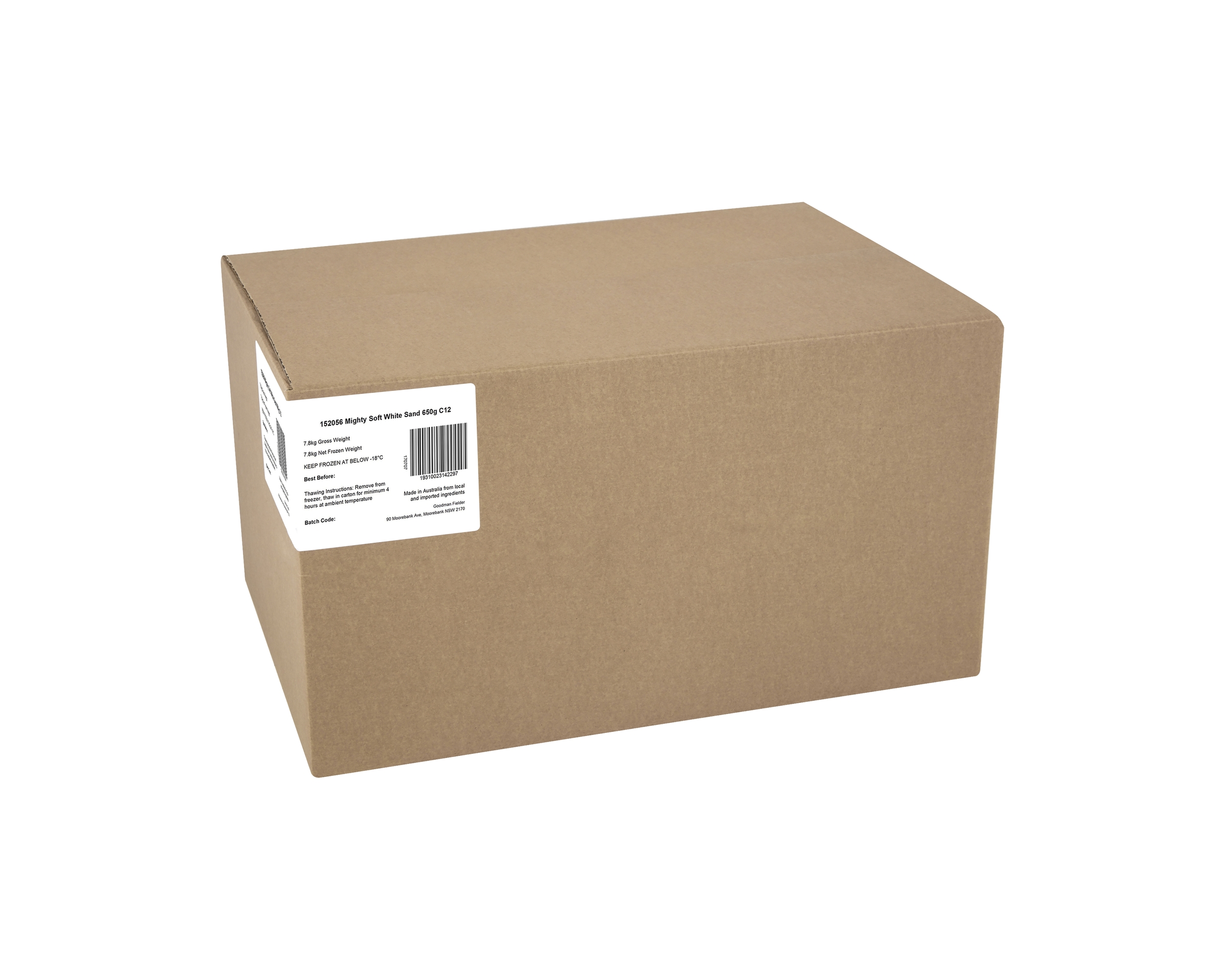 Mighty Soft Frozen Sandwich White 650 g x 12 7.8 kg