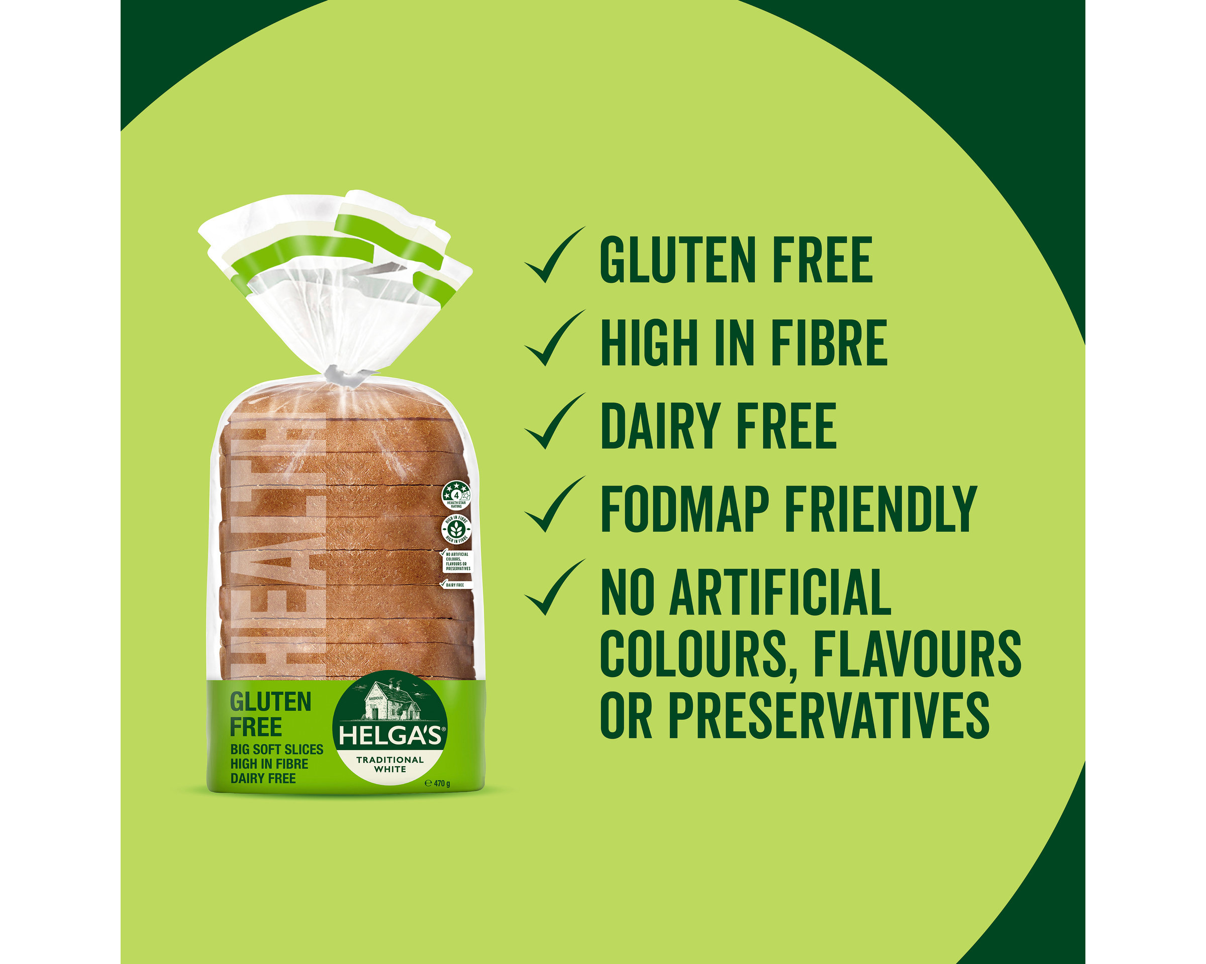 Helgas Gluten Free Frozen Bread Traditional White 4.7 kg