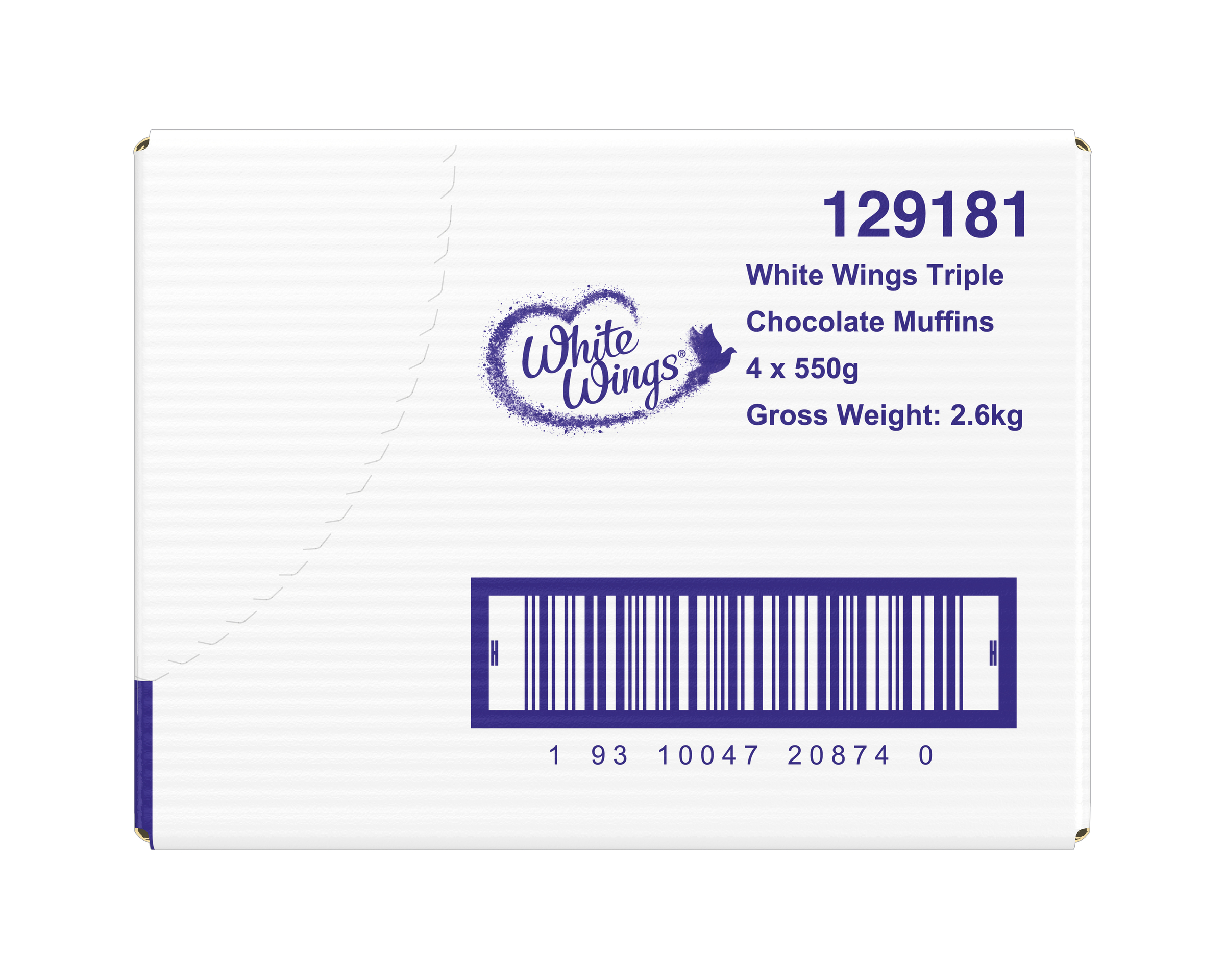 White Wings Triple Choc Muffins 4 x 550g