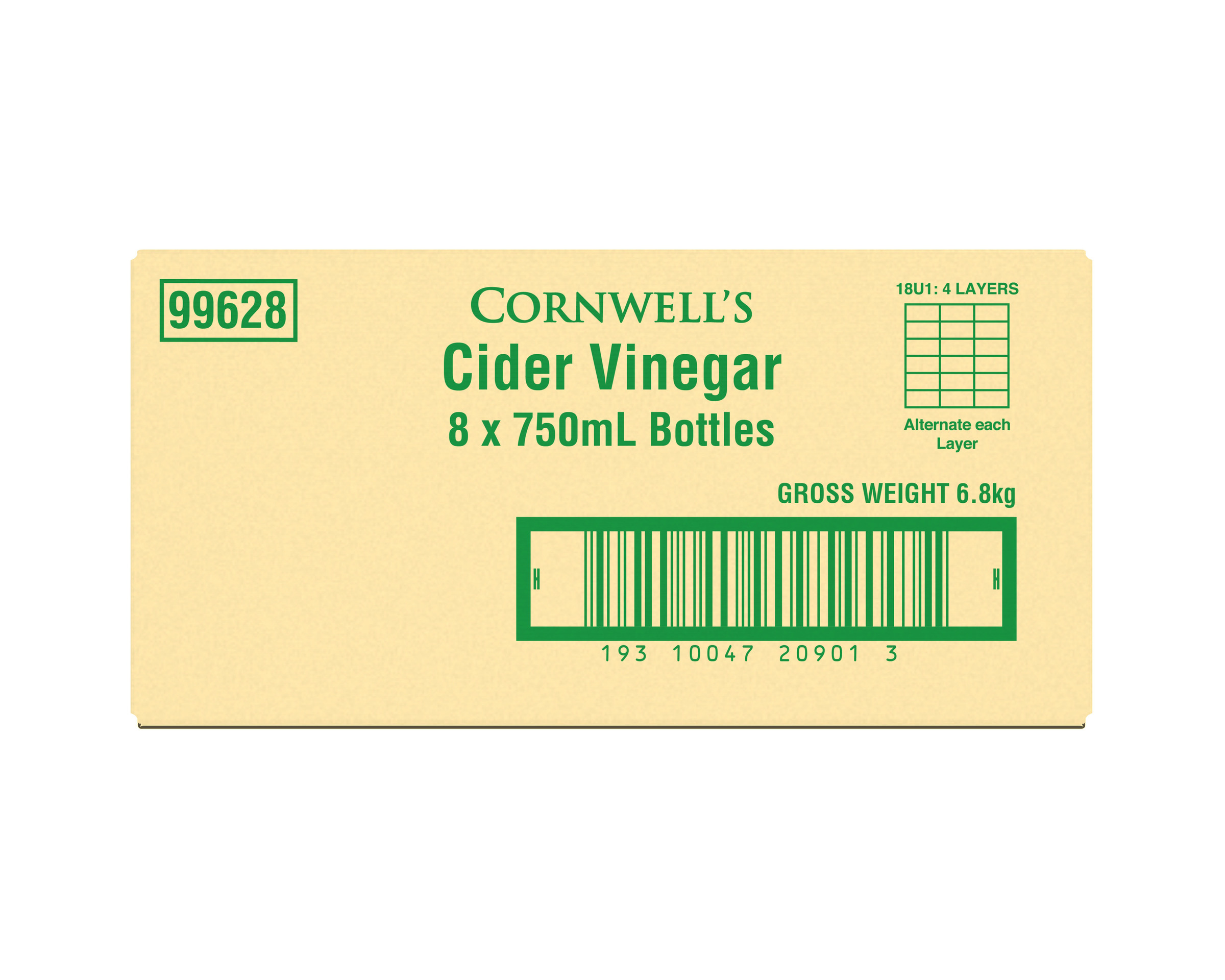 Cornwell’s Cider Vinegar 8 x 750ml