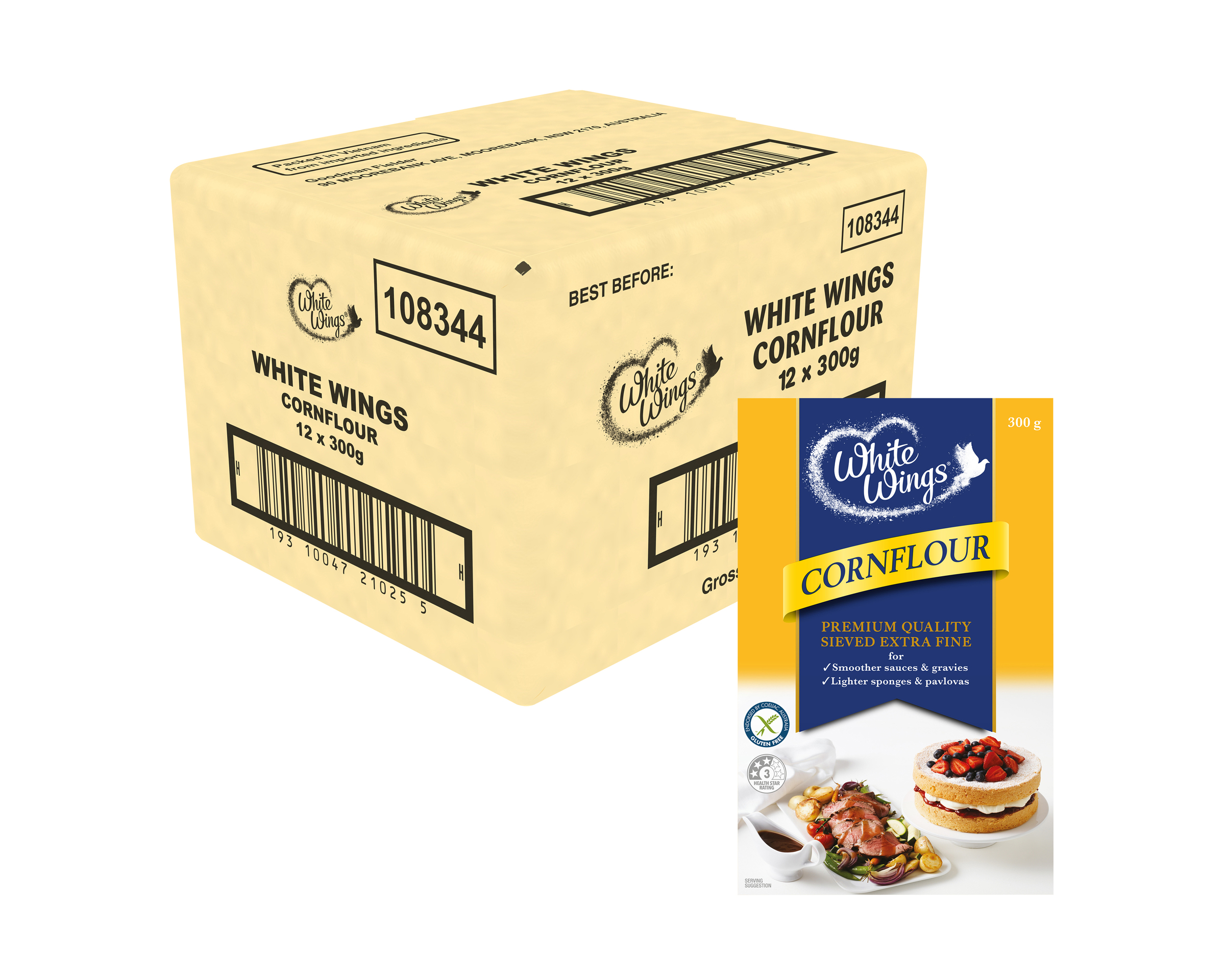 White Wings Cornflour 12 x 300g