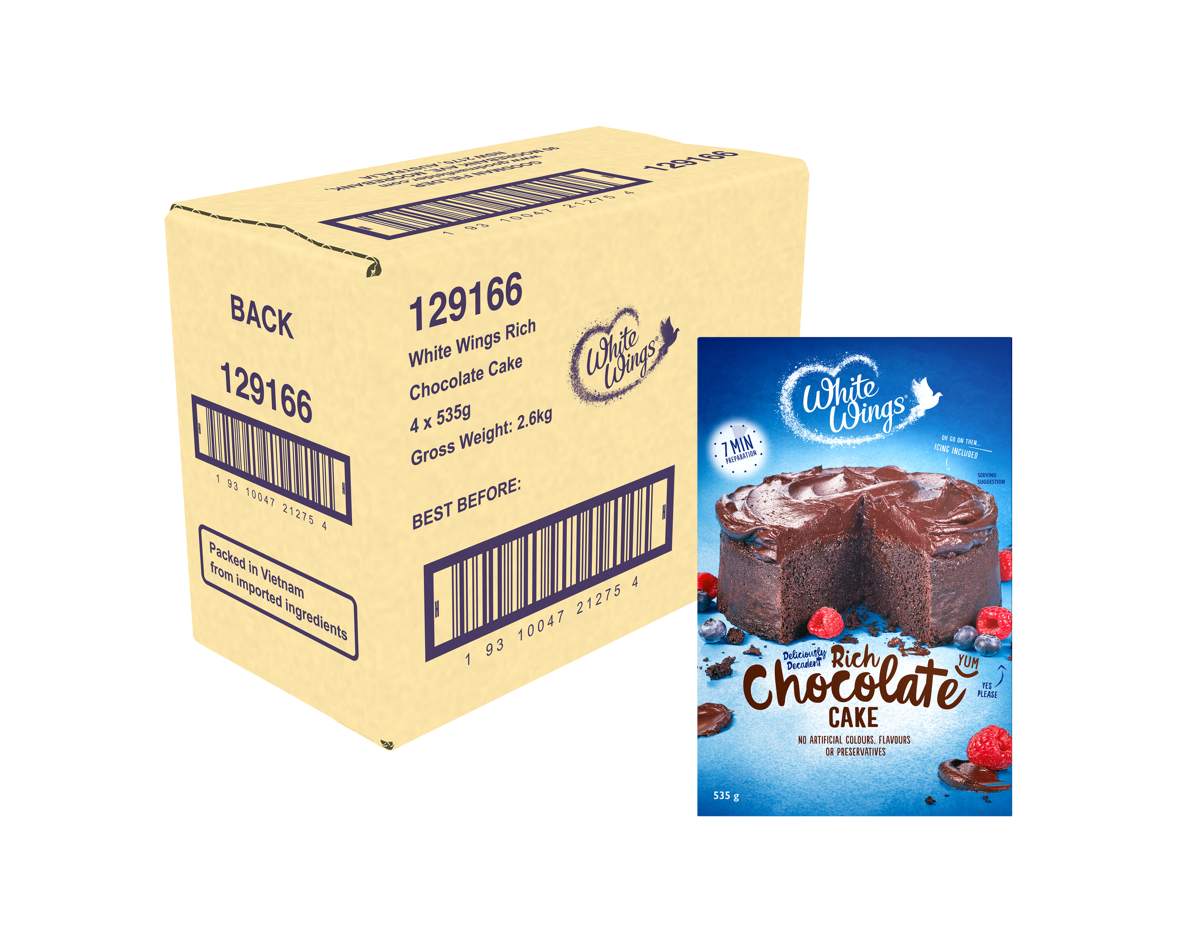 White Wings Rich Chocolate Cake 4 x 535g