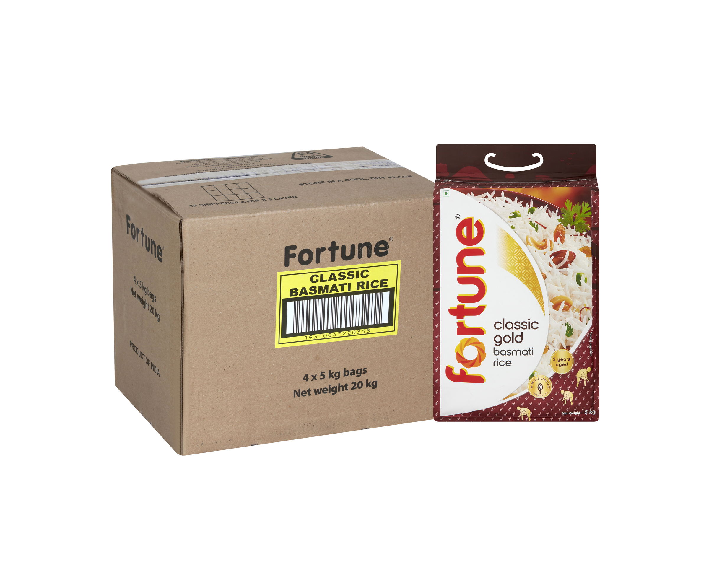 Fortune Classic Basmati Rice 4 x 5kg