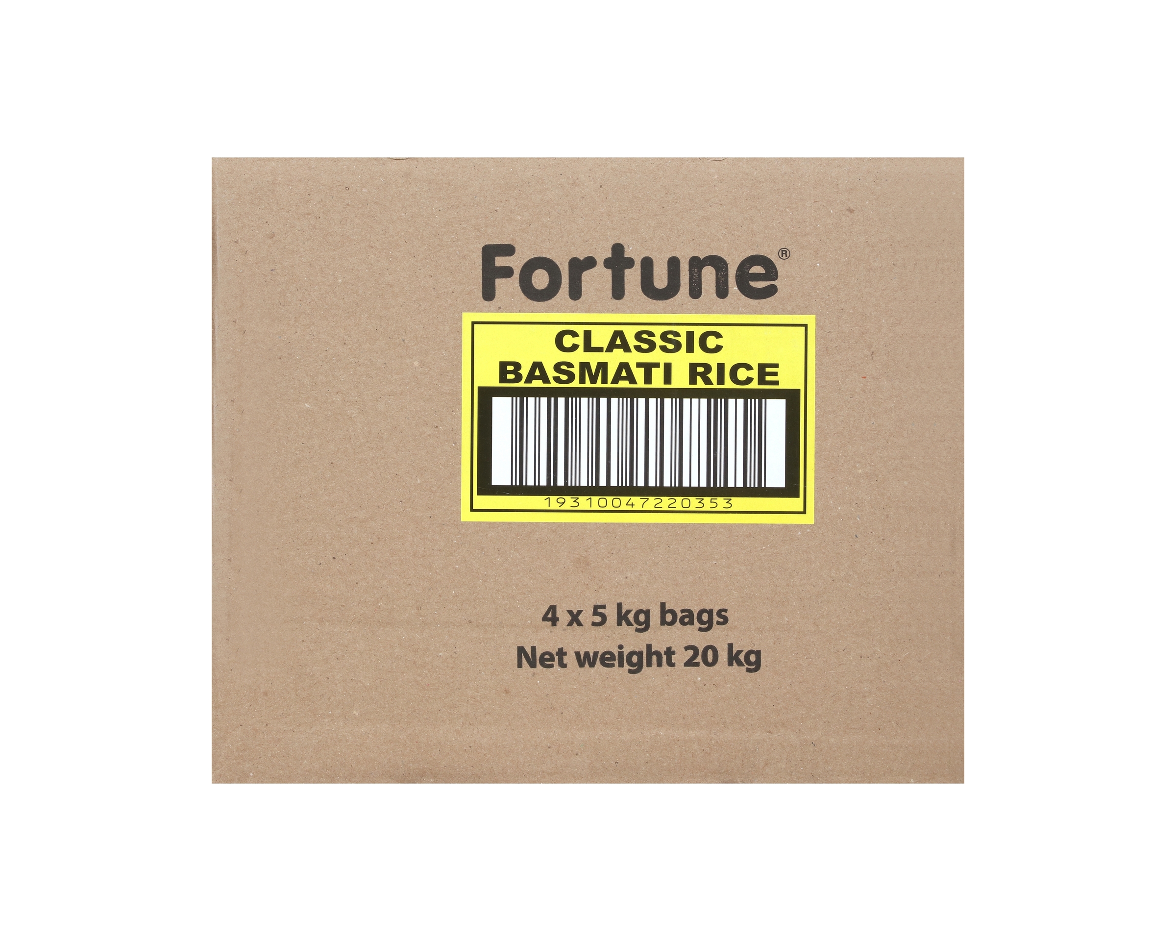 Fortune Classic Basmati Rice 4 x 5kg