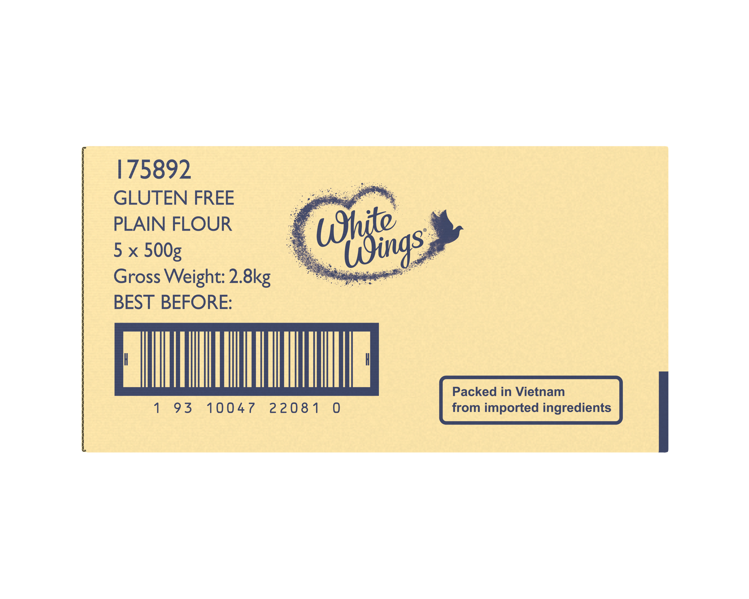 White Wings Gluten Free Plain Flour 5 x 500g