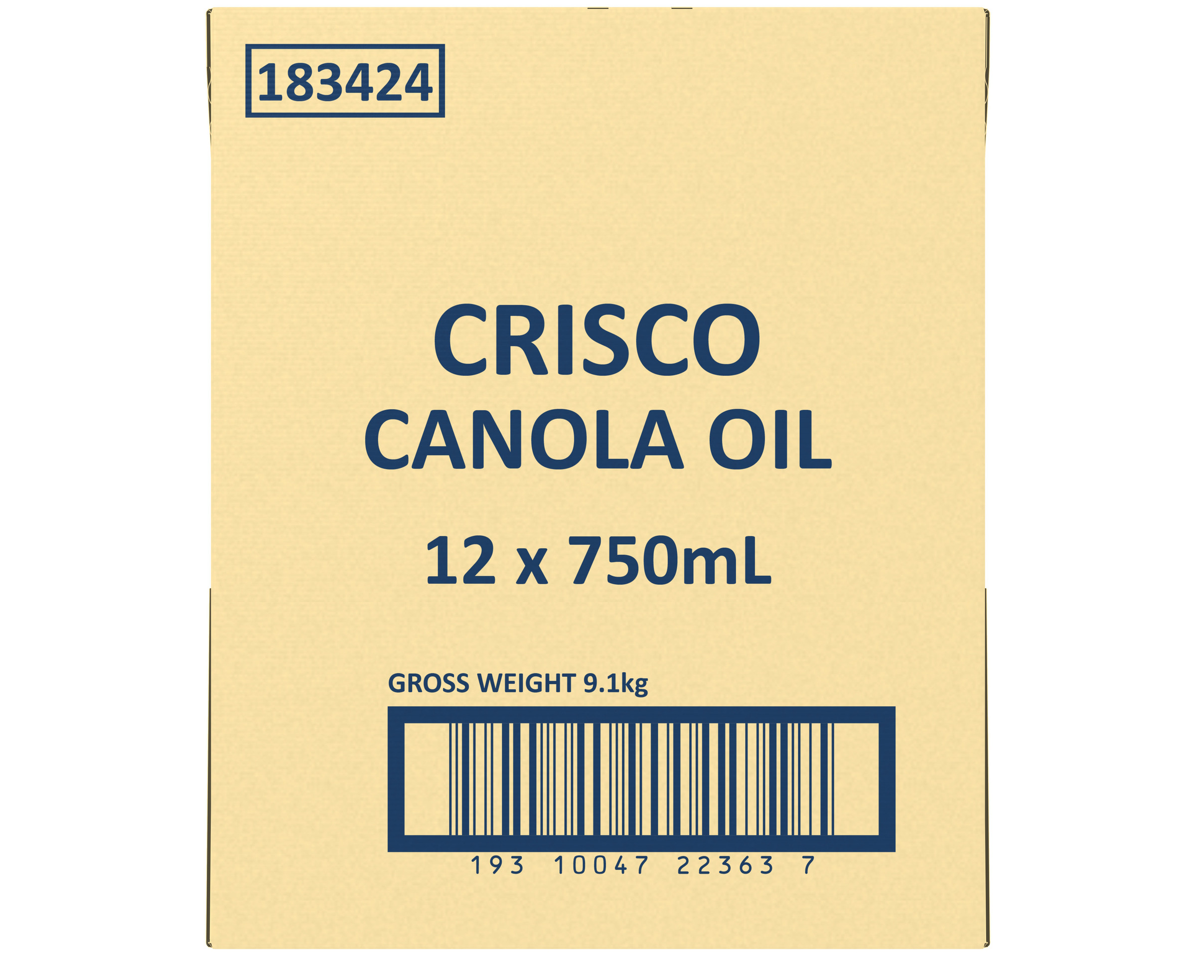 Crisco Canola Oil 12 x 750ml