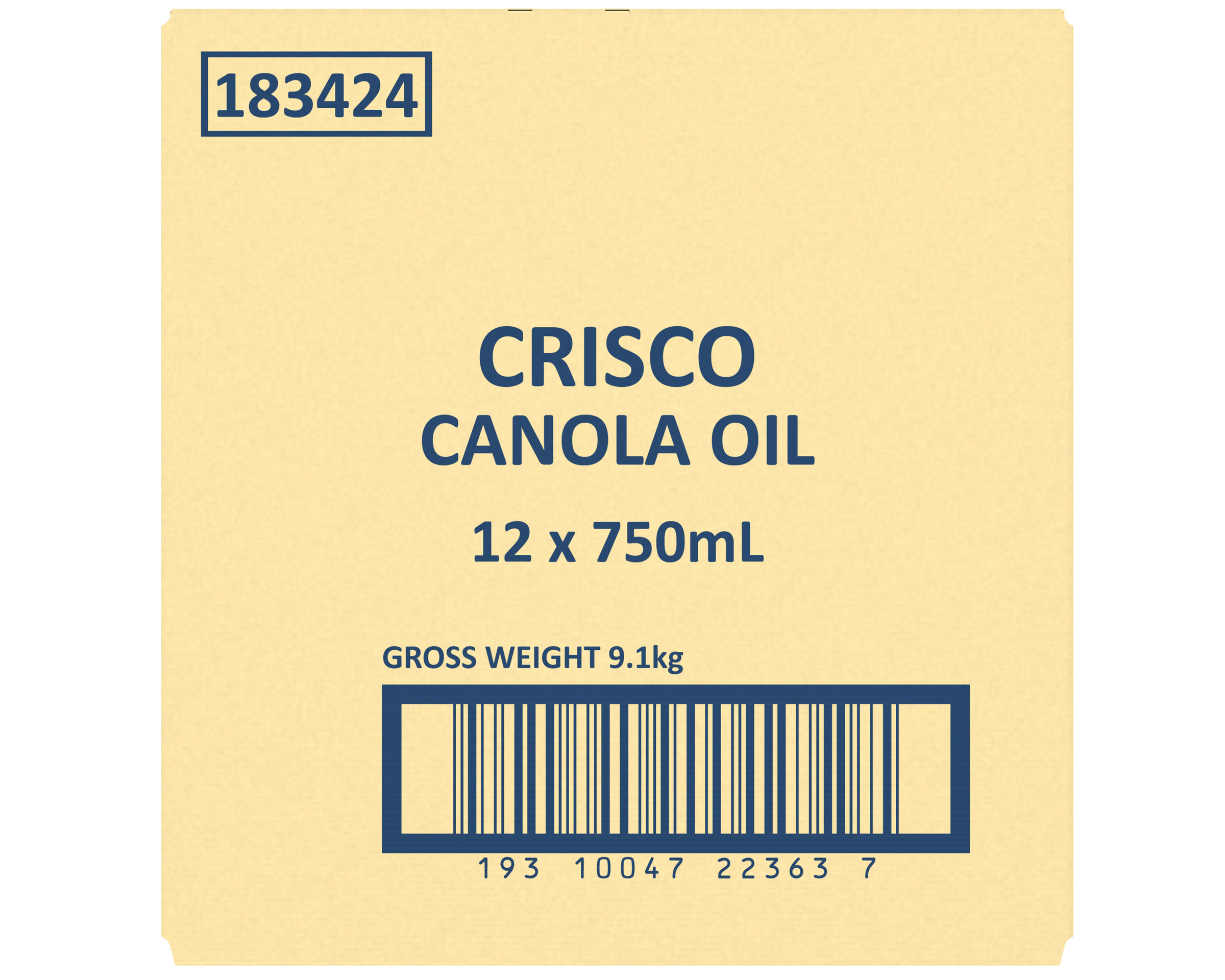 Crisco Canola Oil 12 x 750ml
