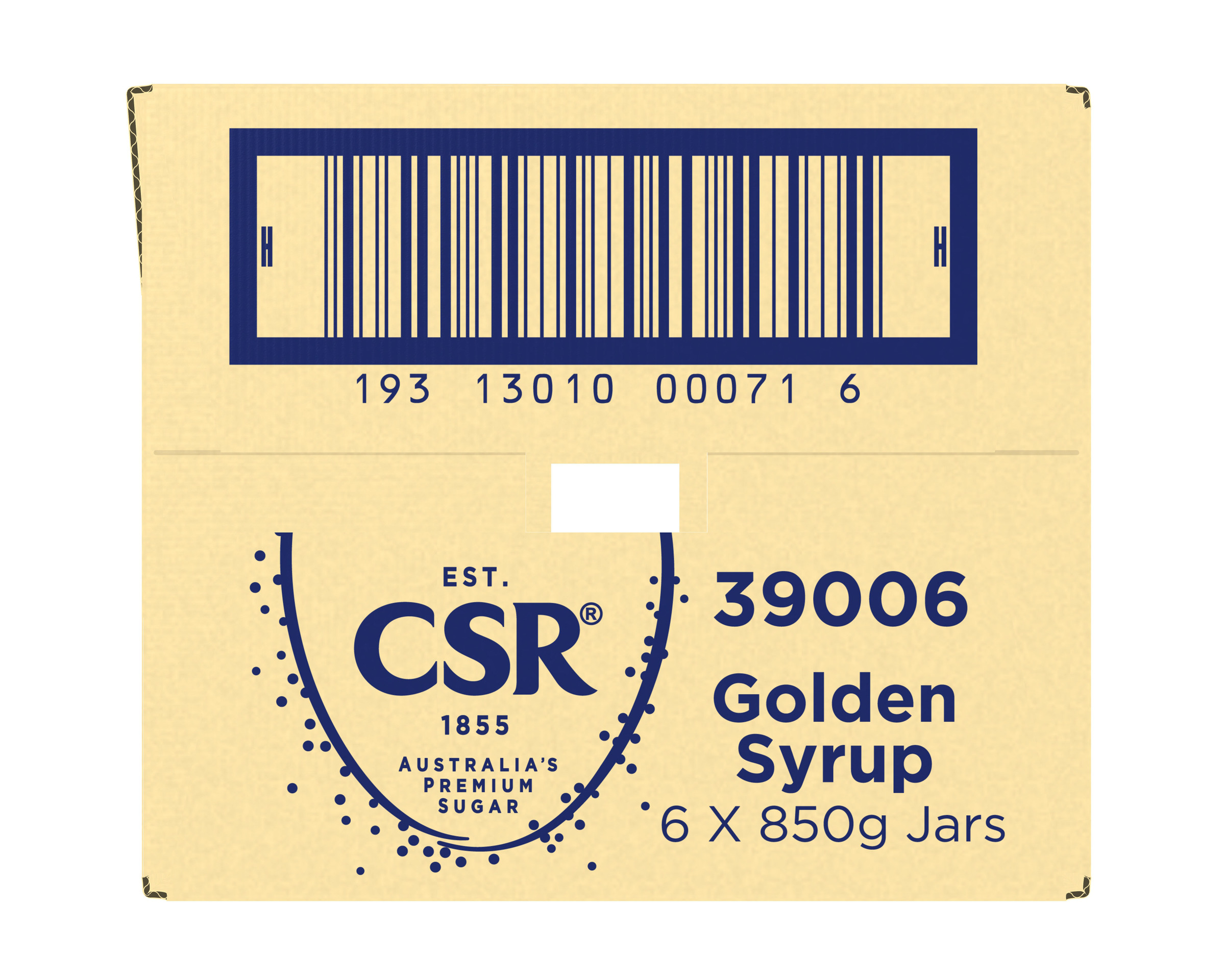 CSR Golden Syrup Sugar 6 x 850g