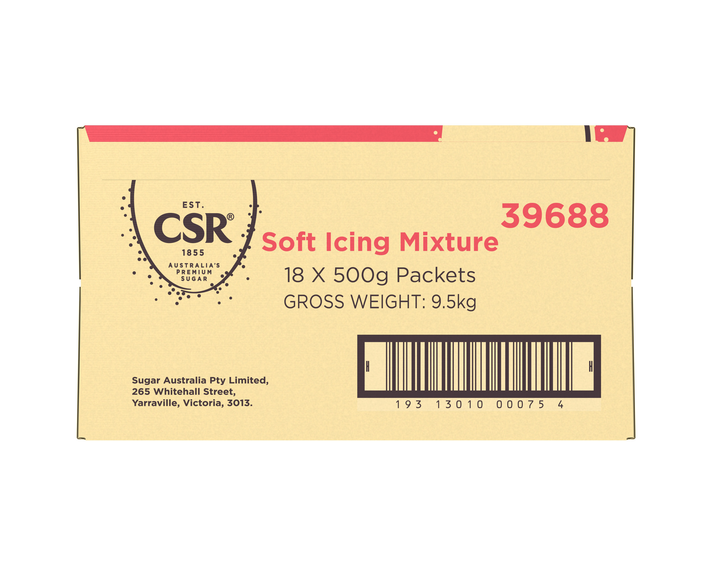 CSR Soft Icing Sugar 18 x 500g