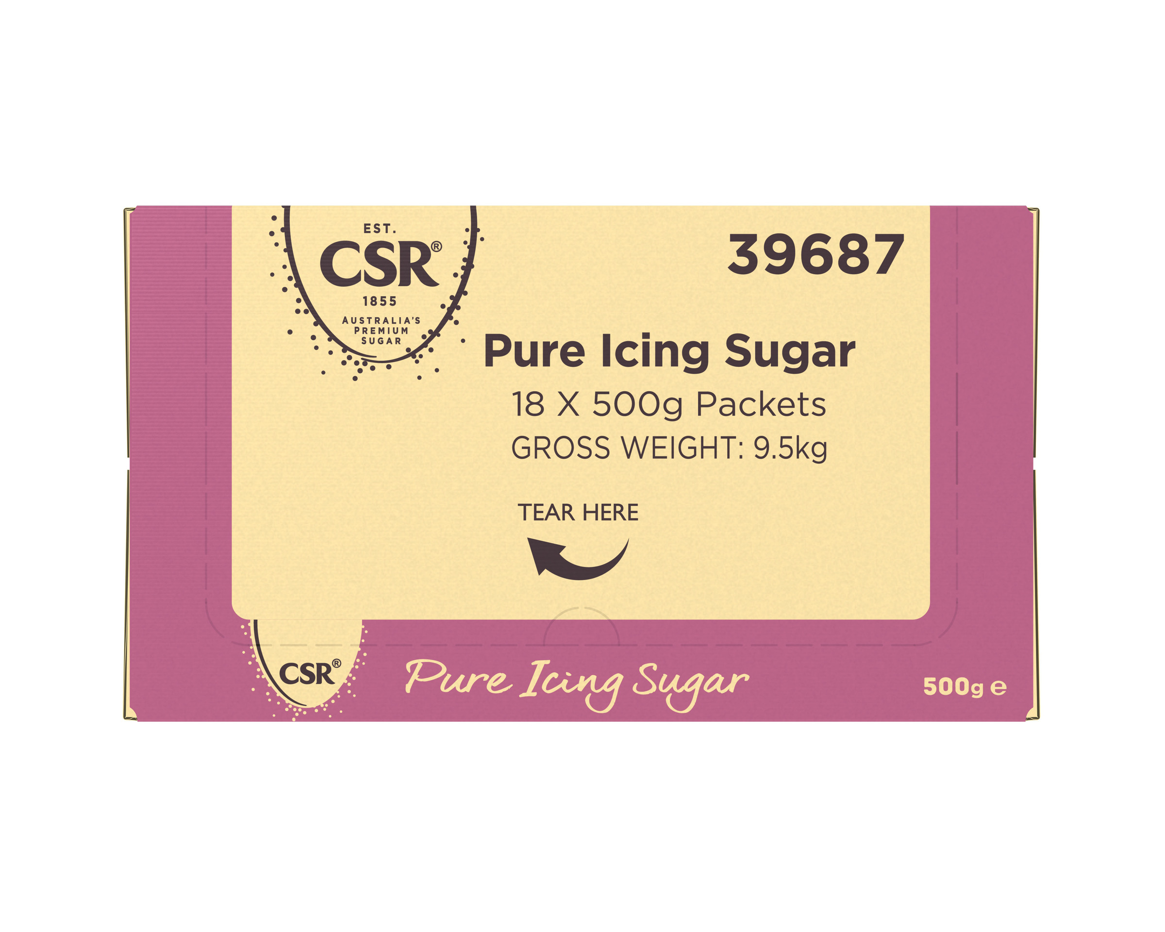 CSR Pure Icing Sugar 18 x 500g