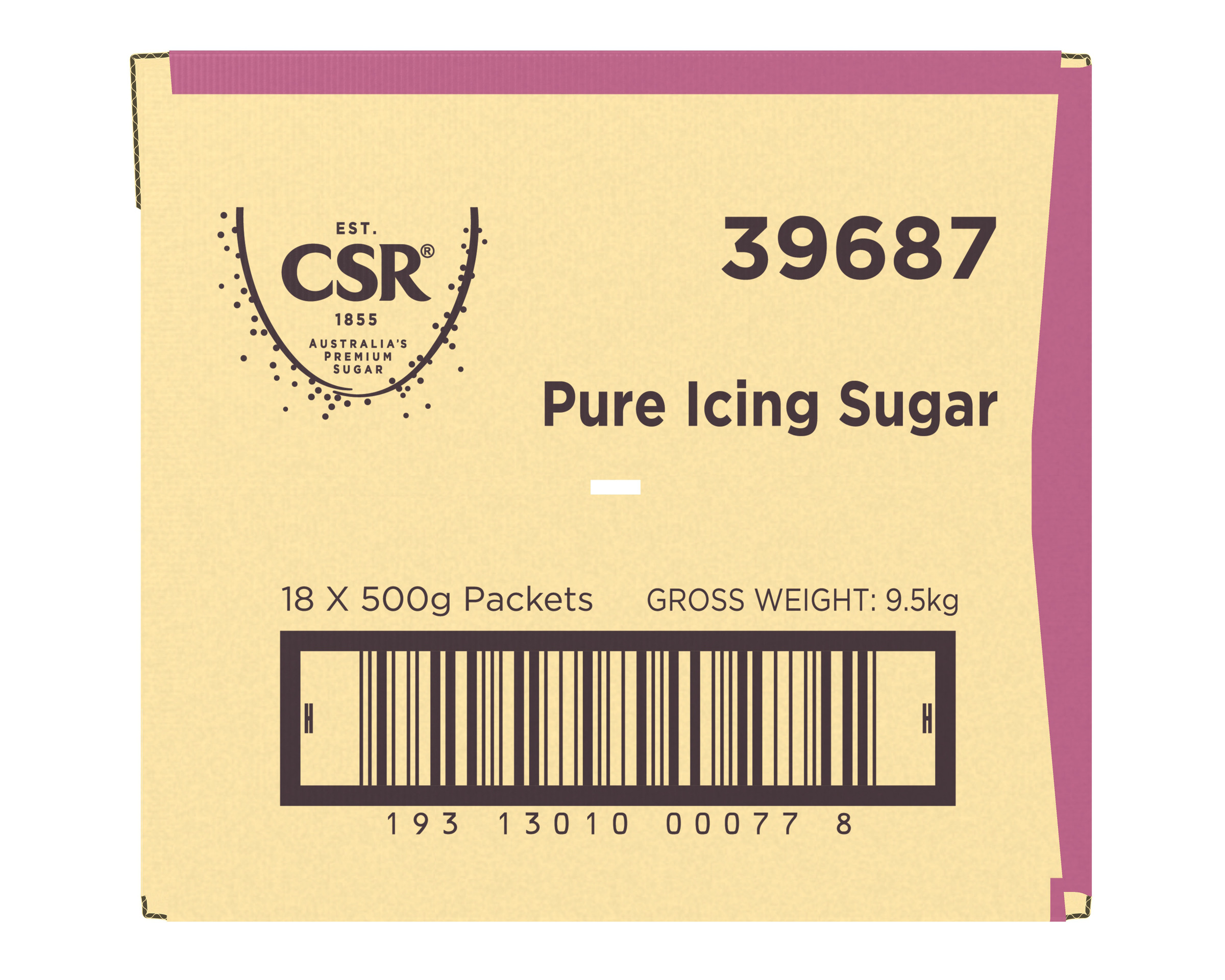 CSR Pure Icing Sugar 18 x 500g