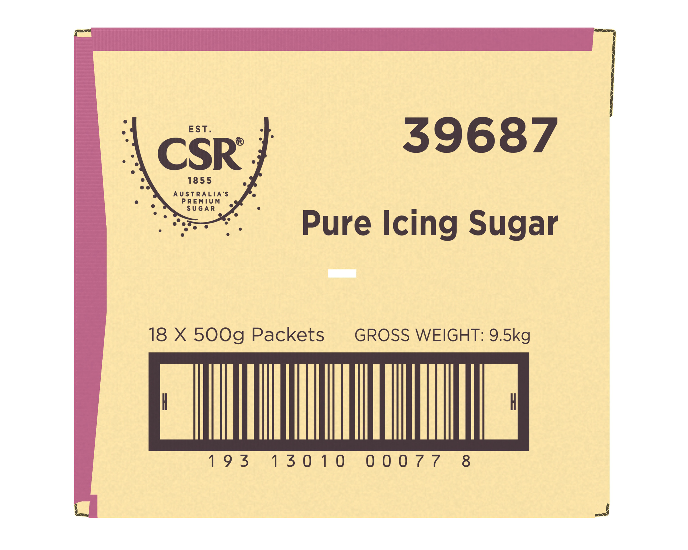 CSR Pure Icing Sugar 18 x 500g