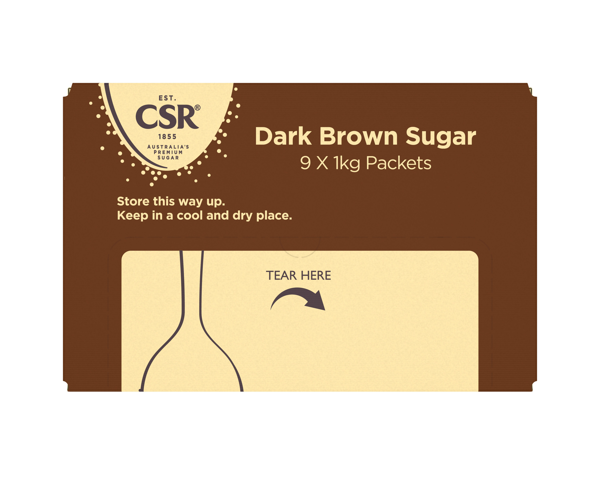 CSR Dark Brown Sugar 9 x 1kg