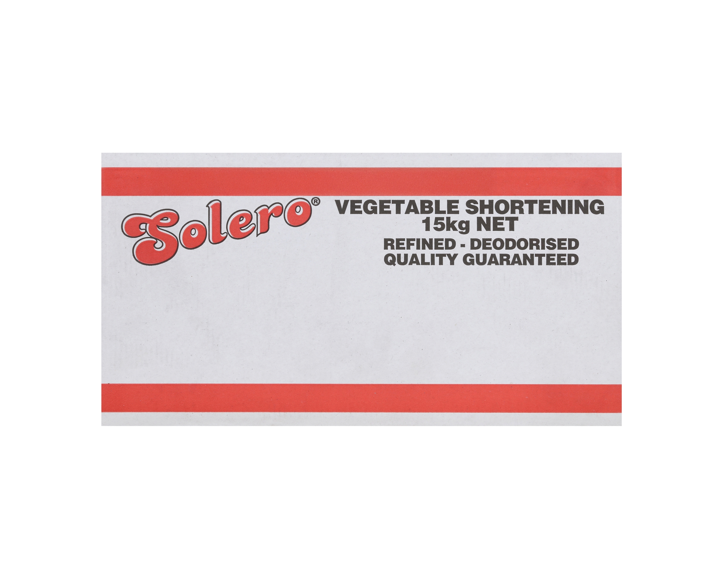 Solero Shortening Vegetable 15kg